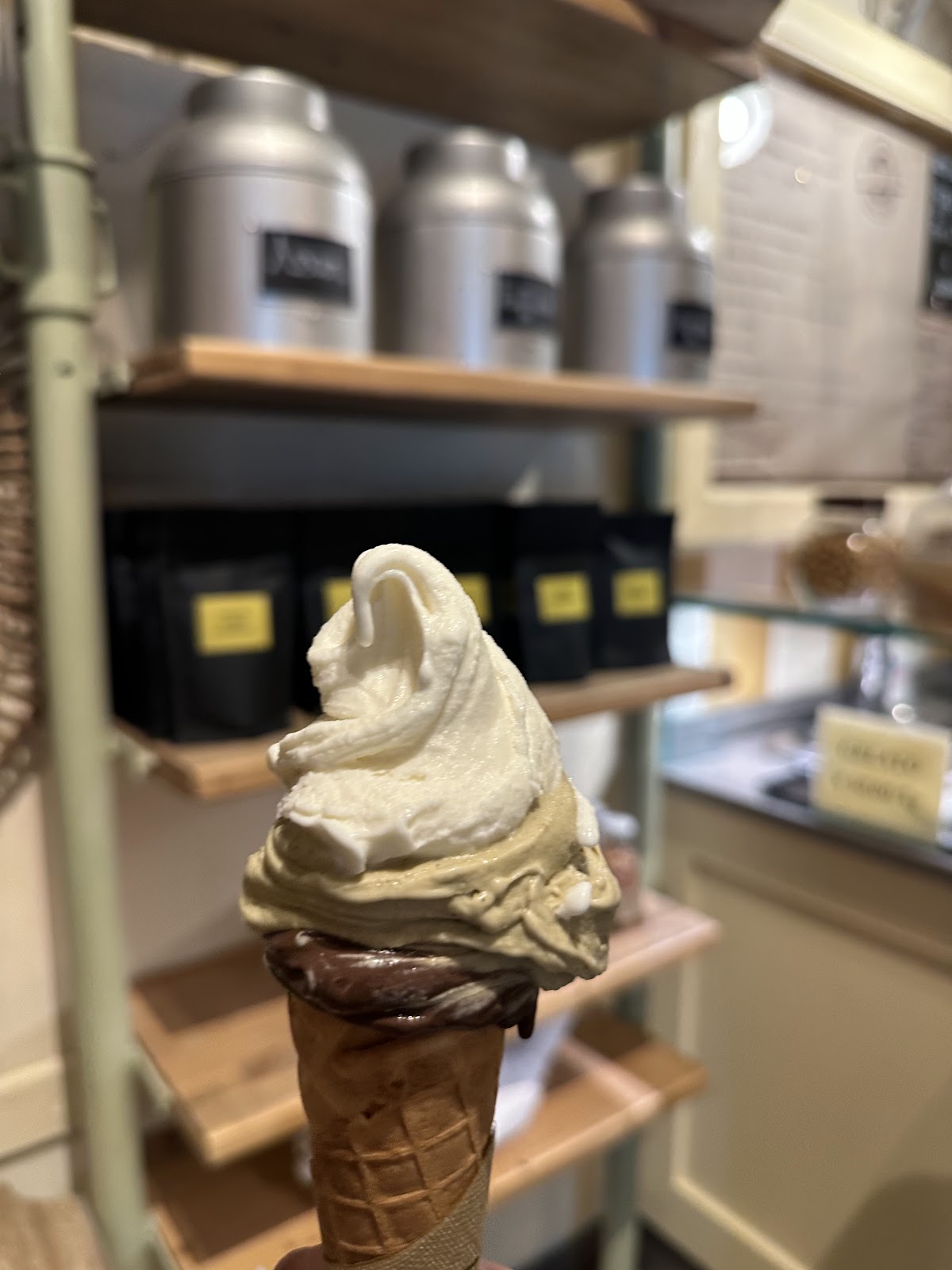 Il gelato servito.