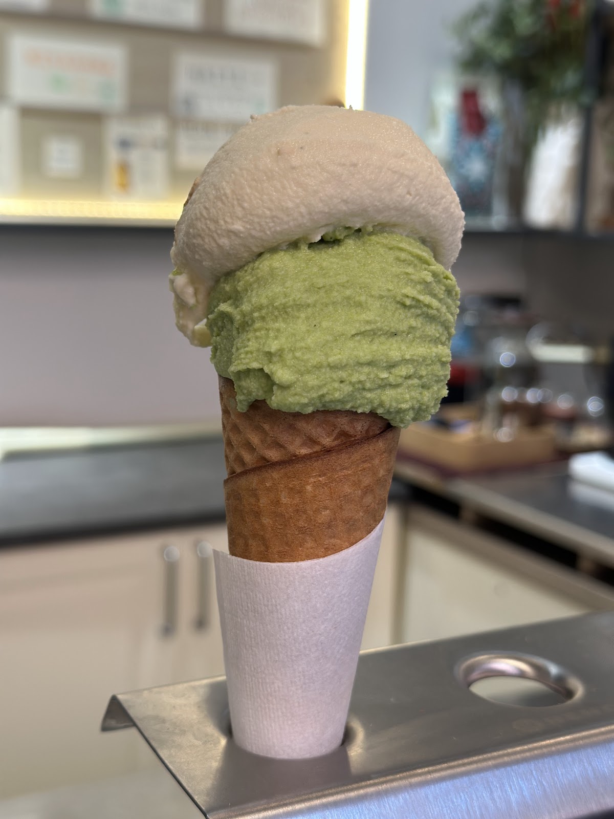 Il gelato servito.