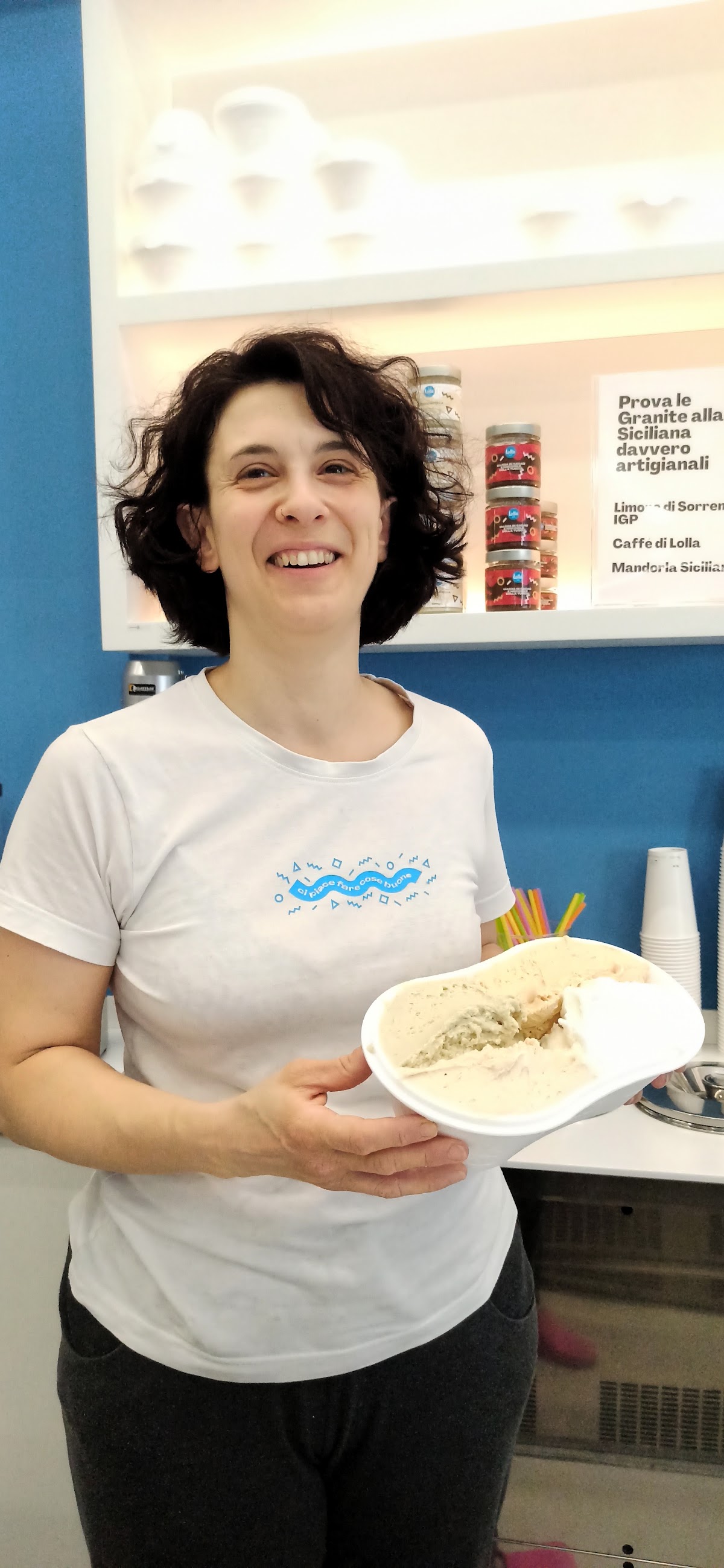 Il gelato servito.