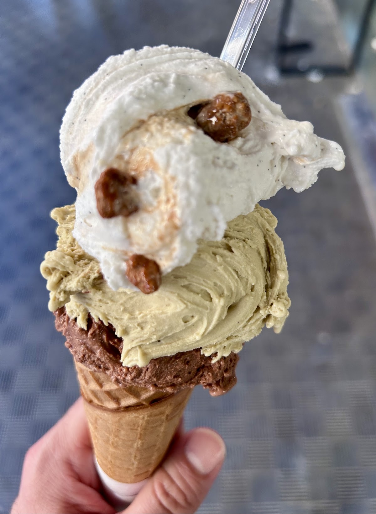 Il gelato servito.