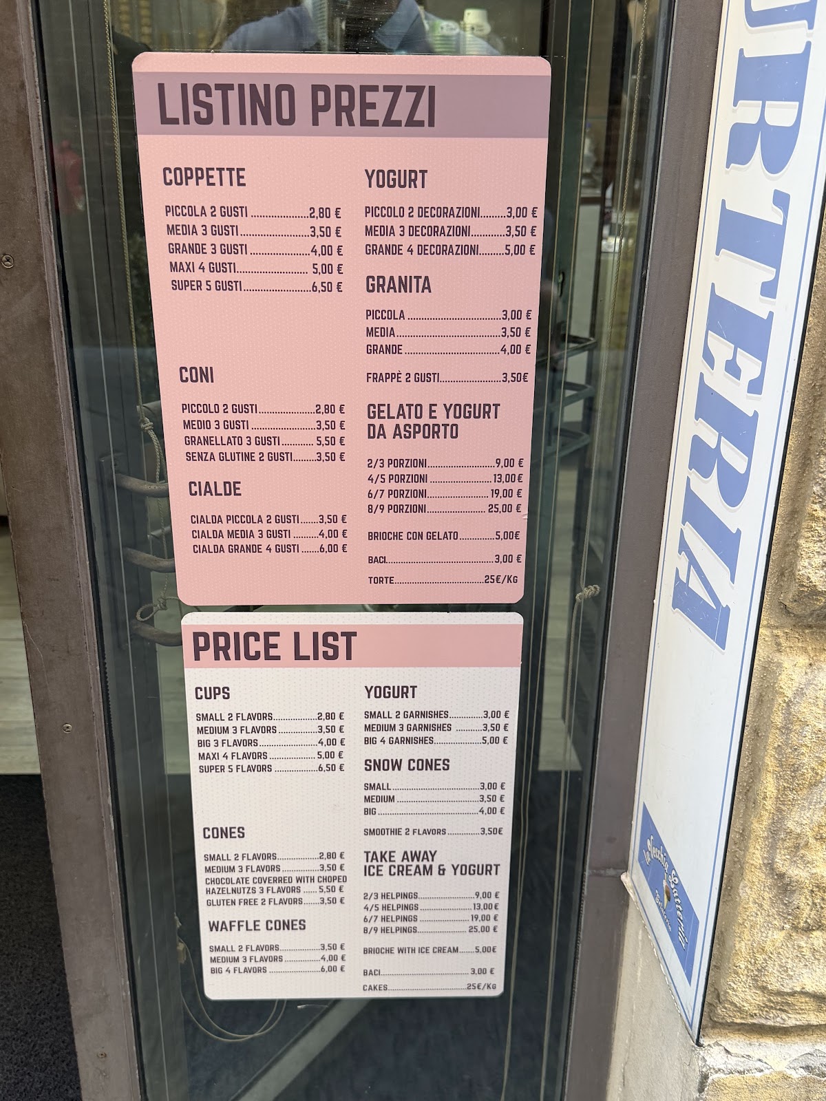 Il gelato servito.