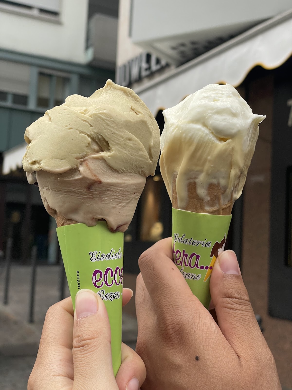 Il gelato servito.
