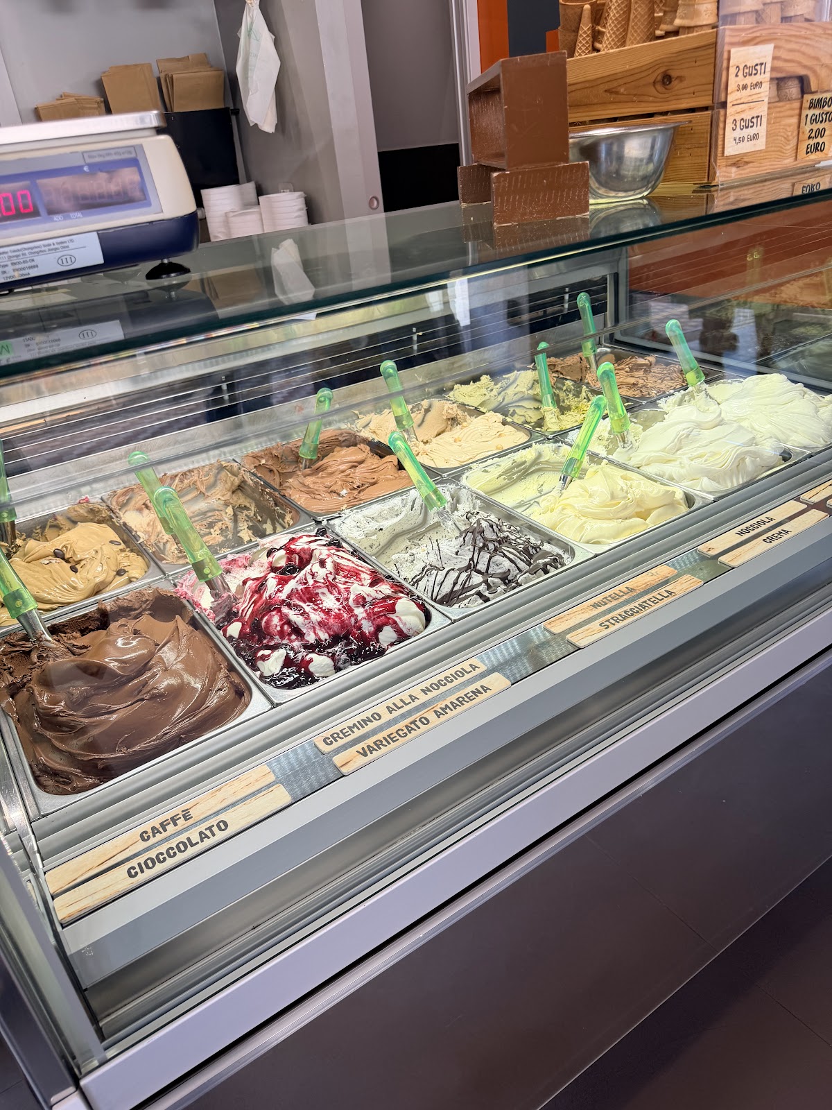 Il gelato servito.