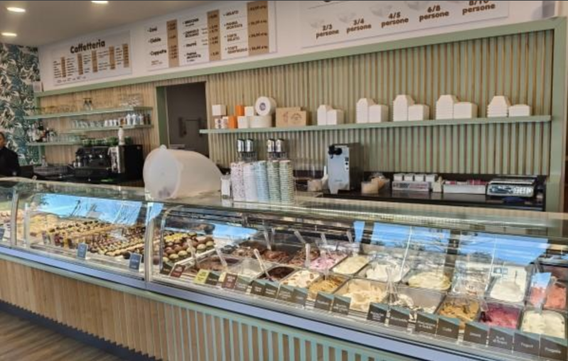 Il gelato servito.
