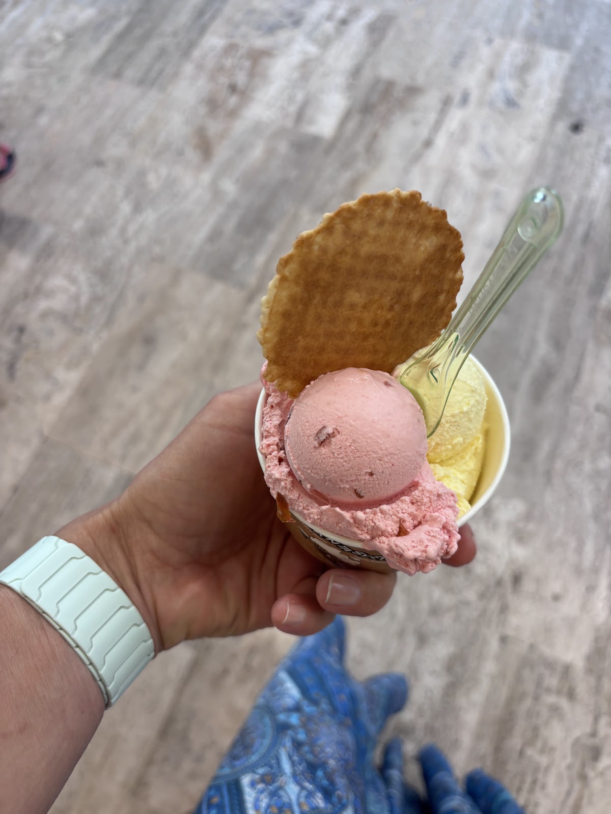 Il gelato servito.