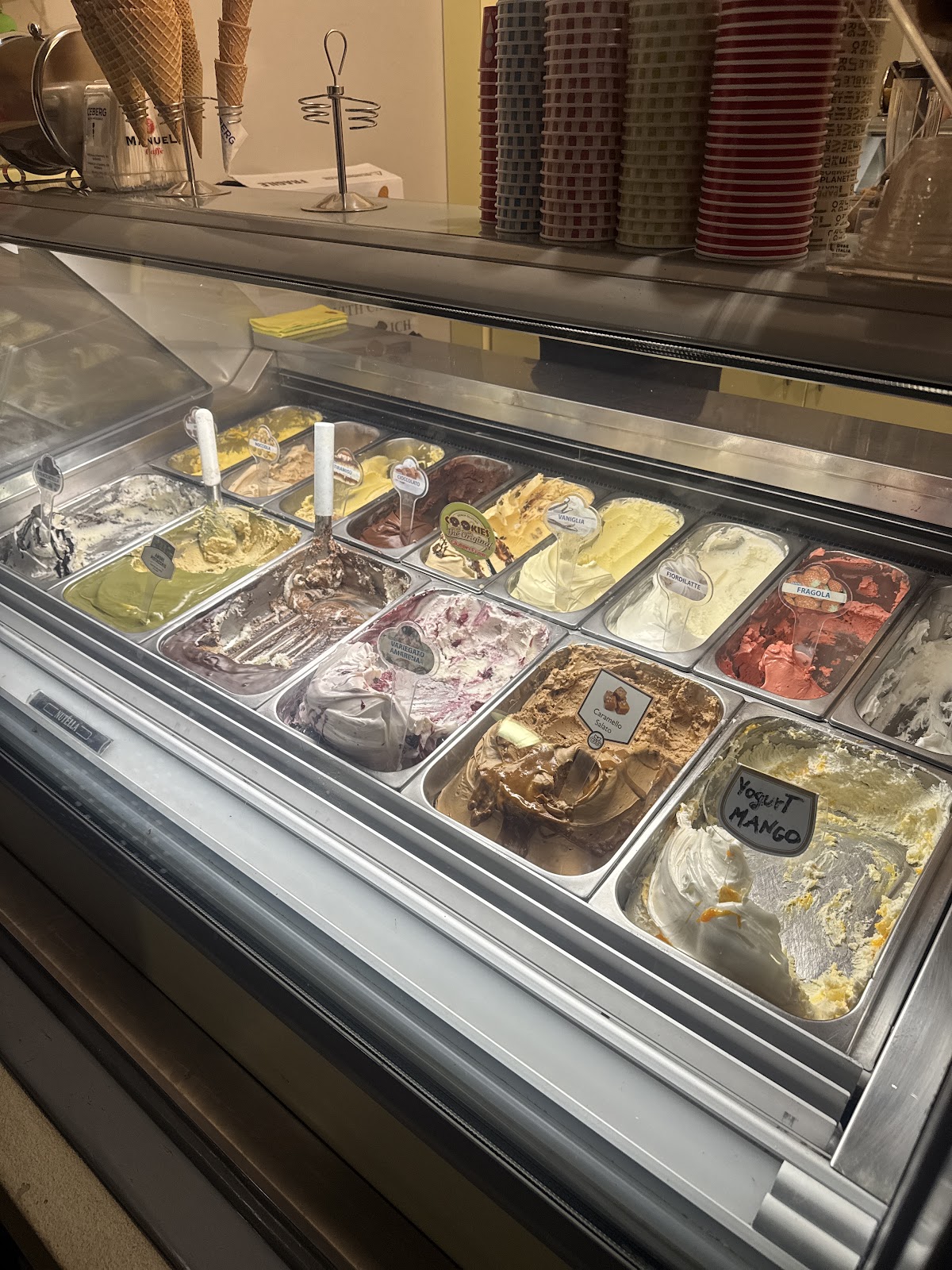 Il gelato servito.