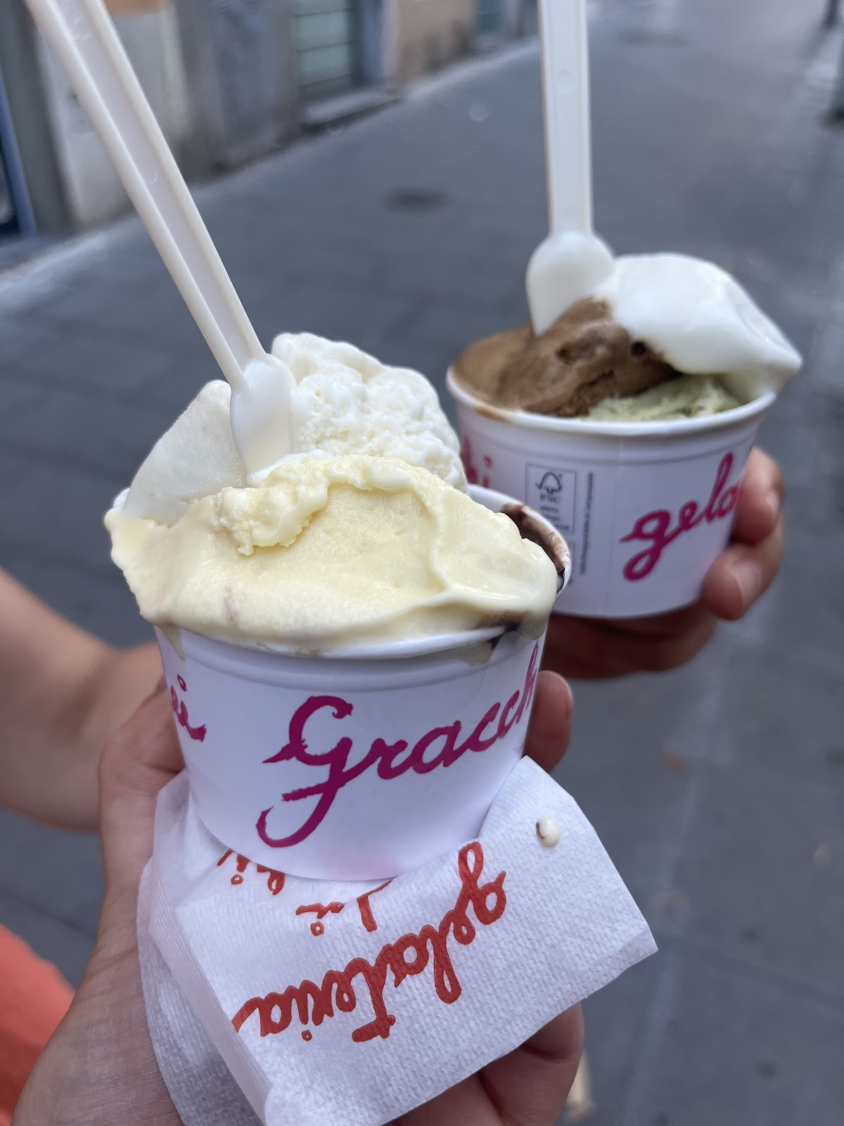 Il gelato servito.
