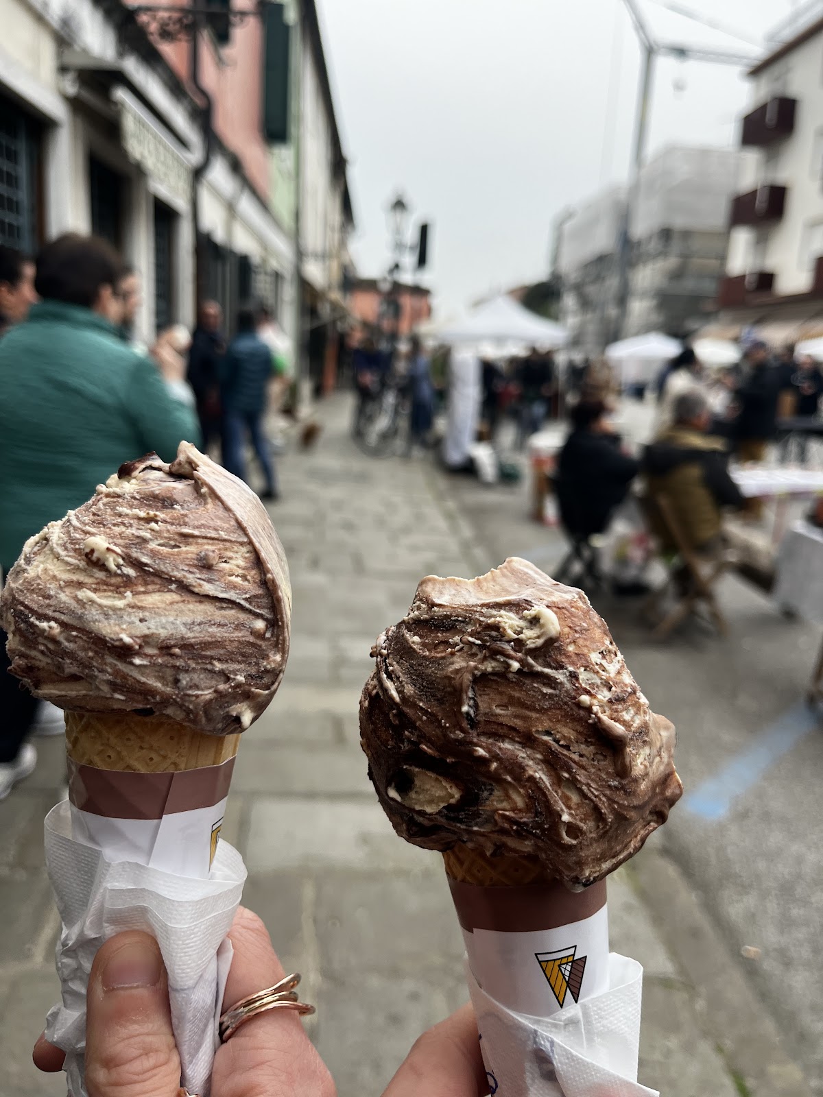 Il gelato servito.
