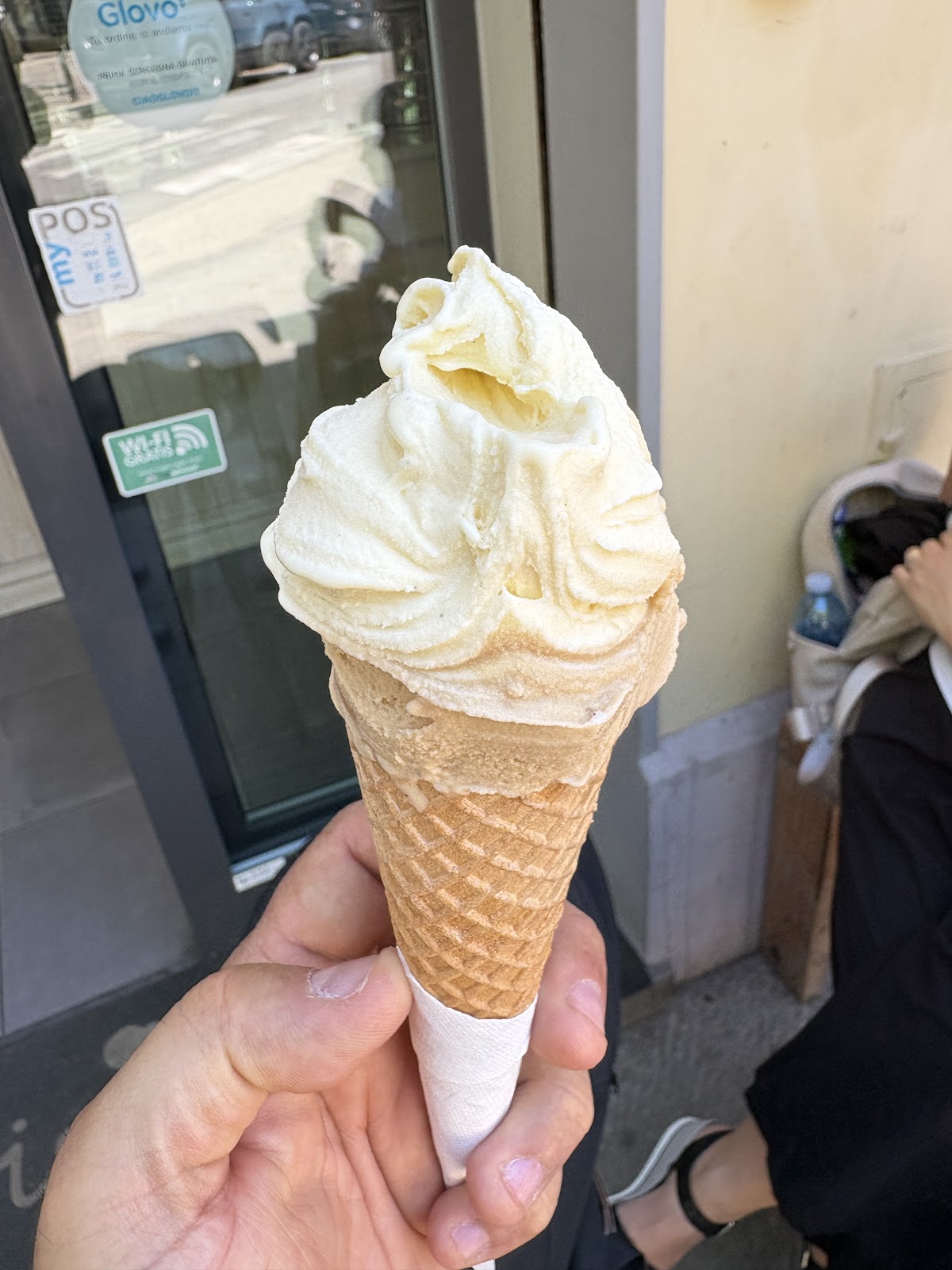 Il gelato servito.