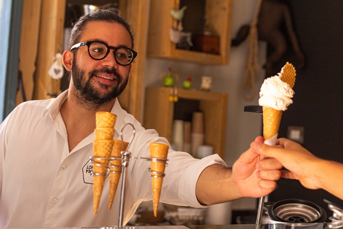 Il gelato servito.
