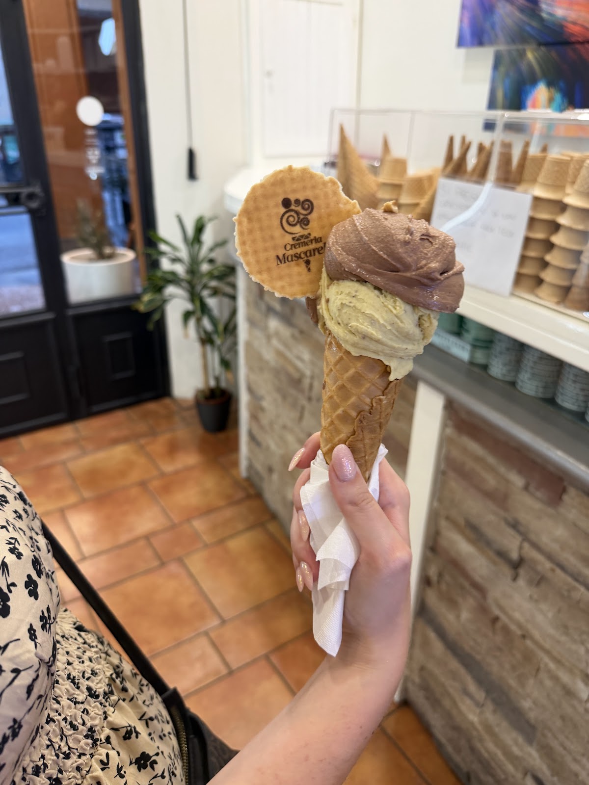 Il gelato servito.
