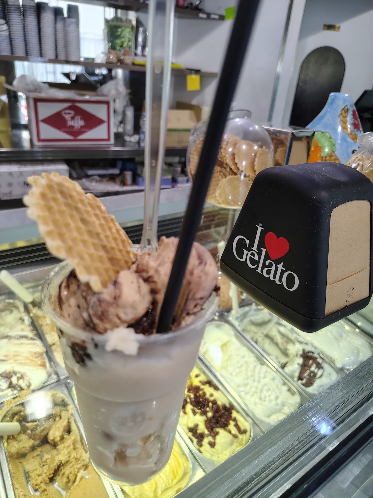 Il gelato servito.