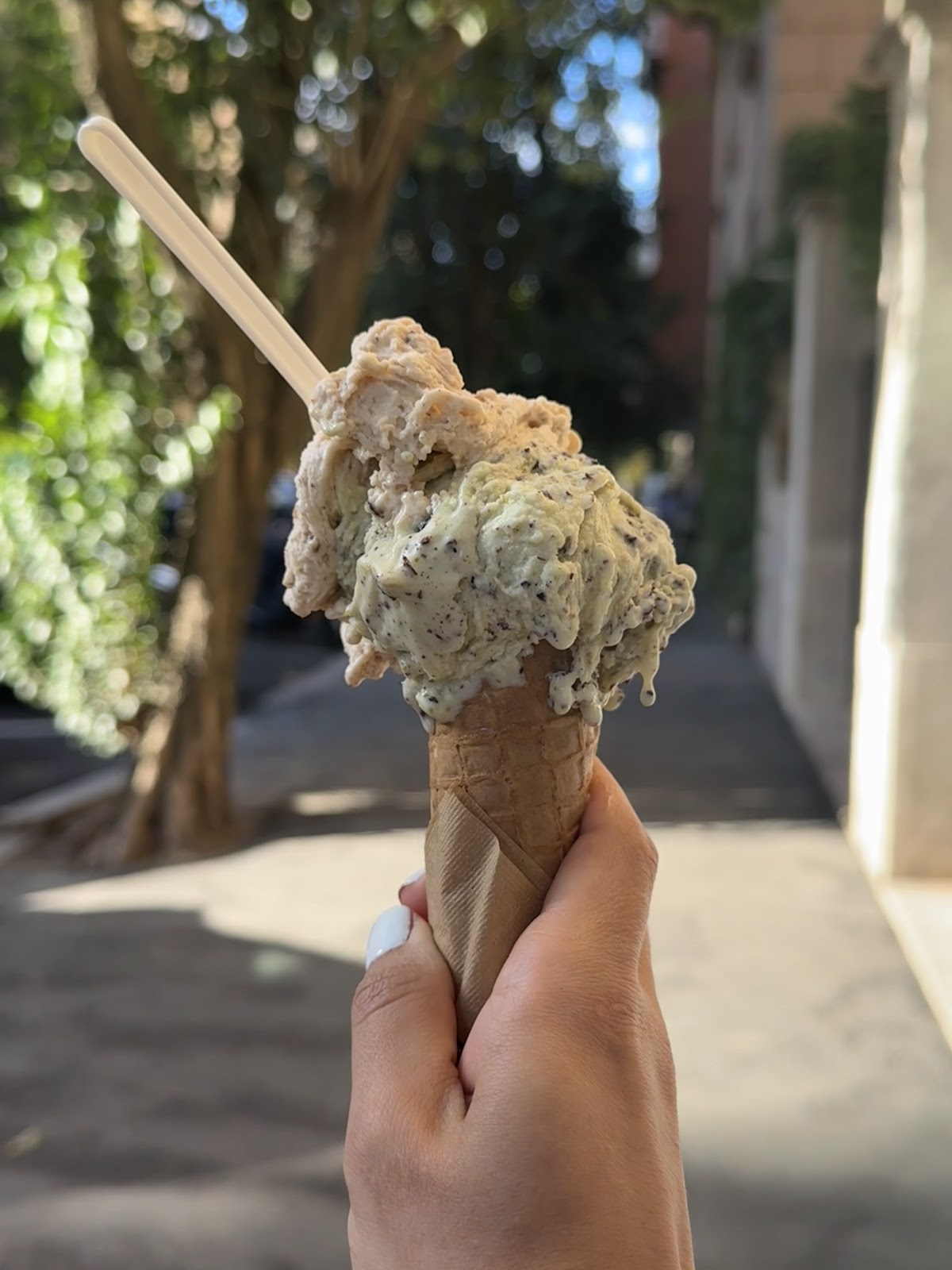 Il gelato servito.