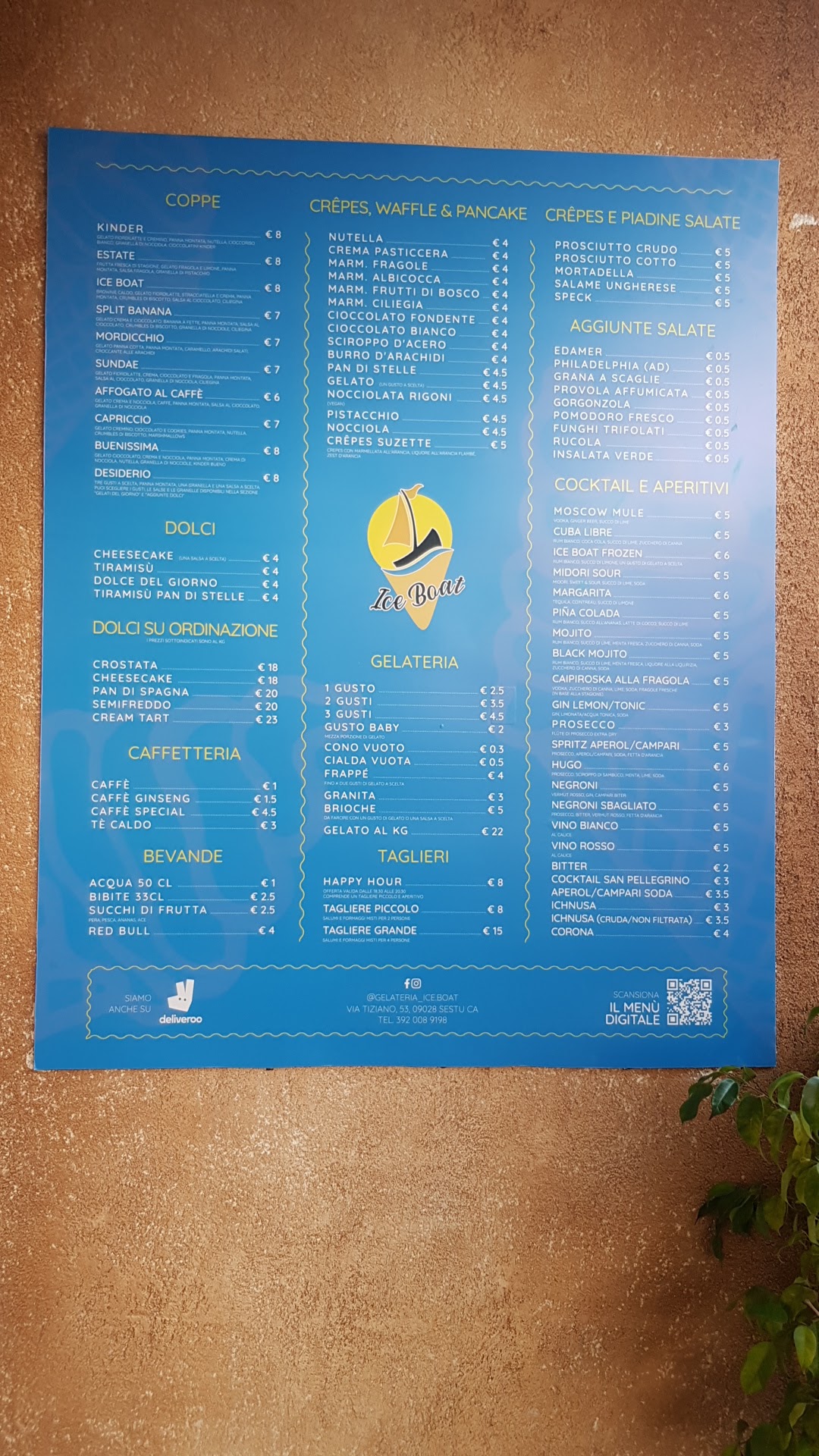 Un dettaglio del banco.
