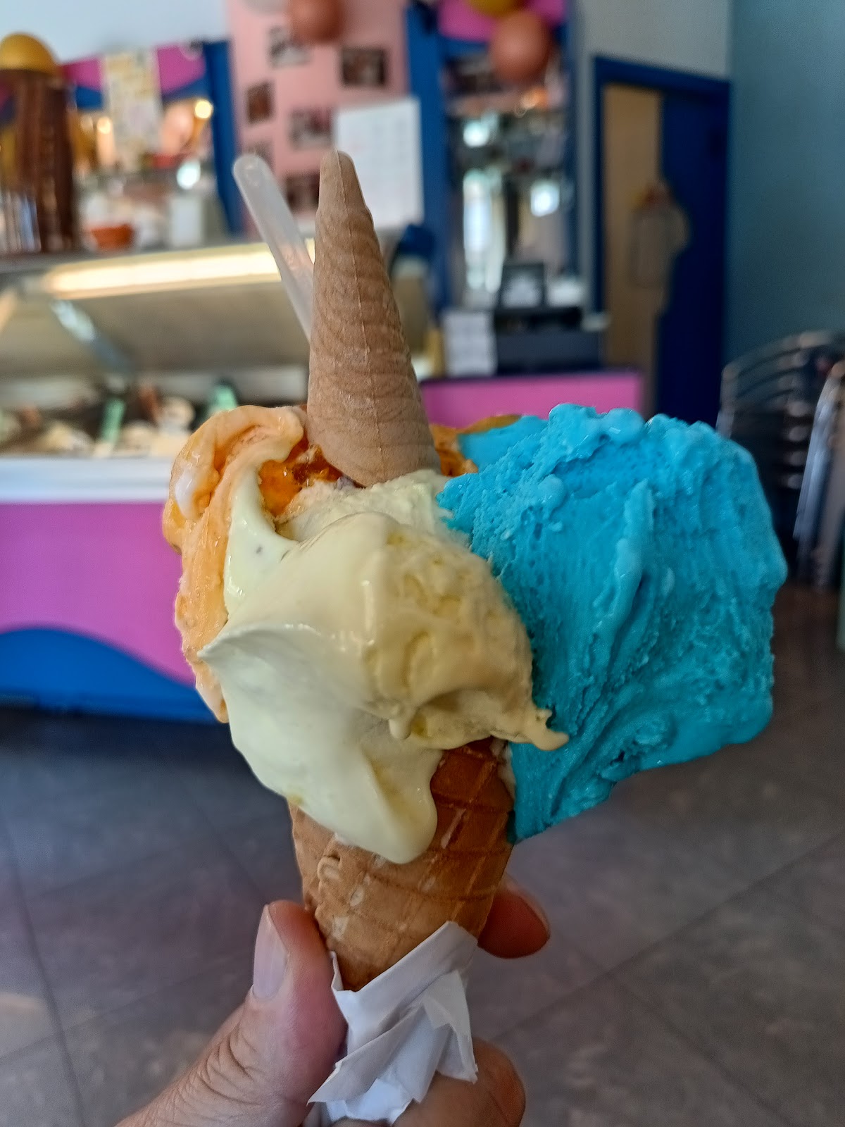 Il gelato servito.