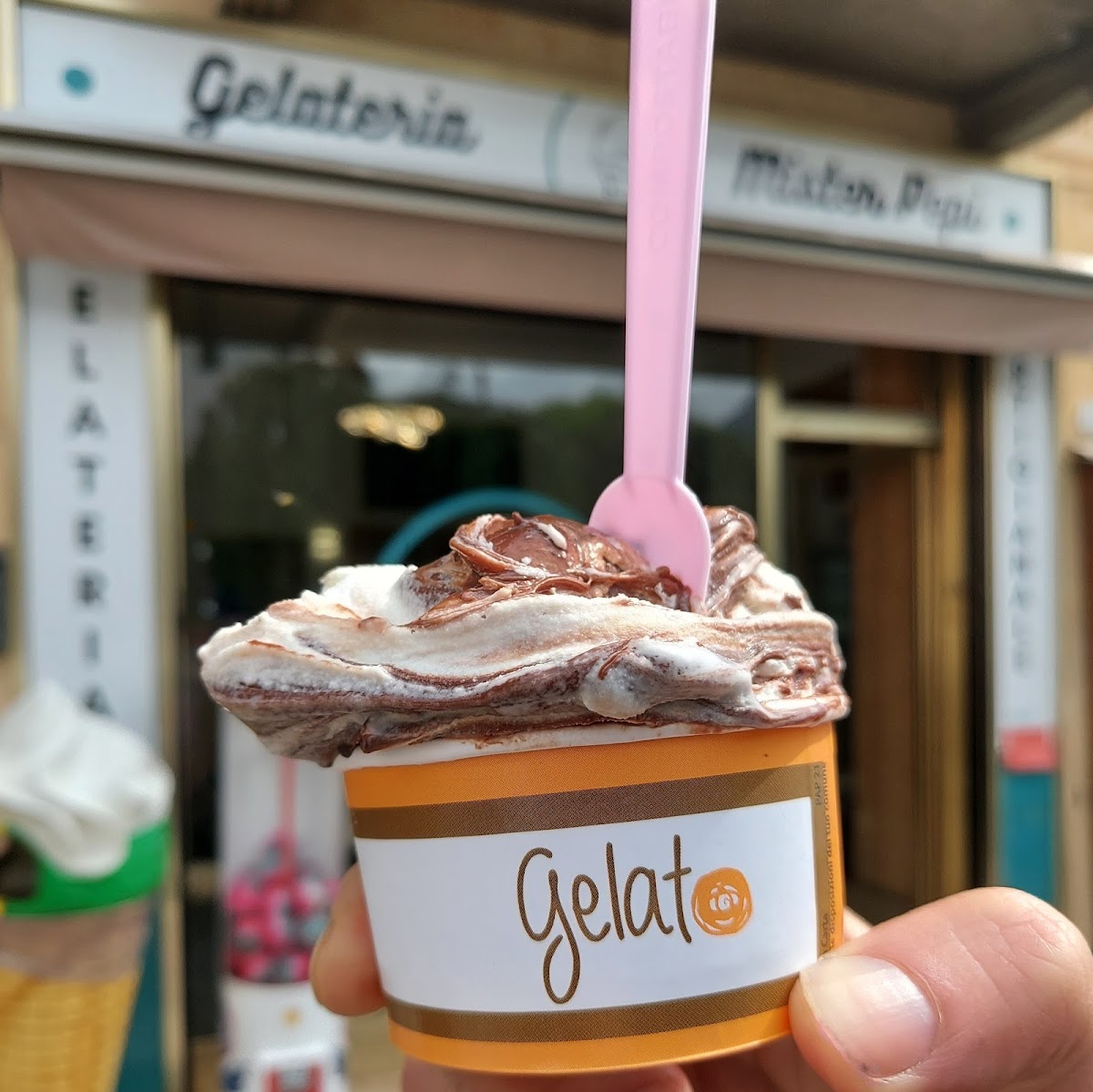 Il gelato servito.