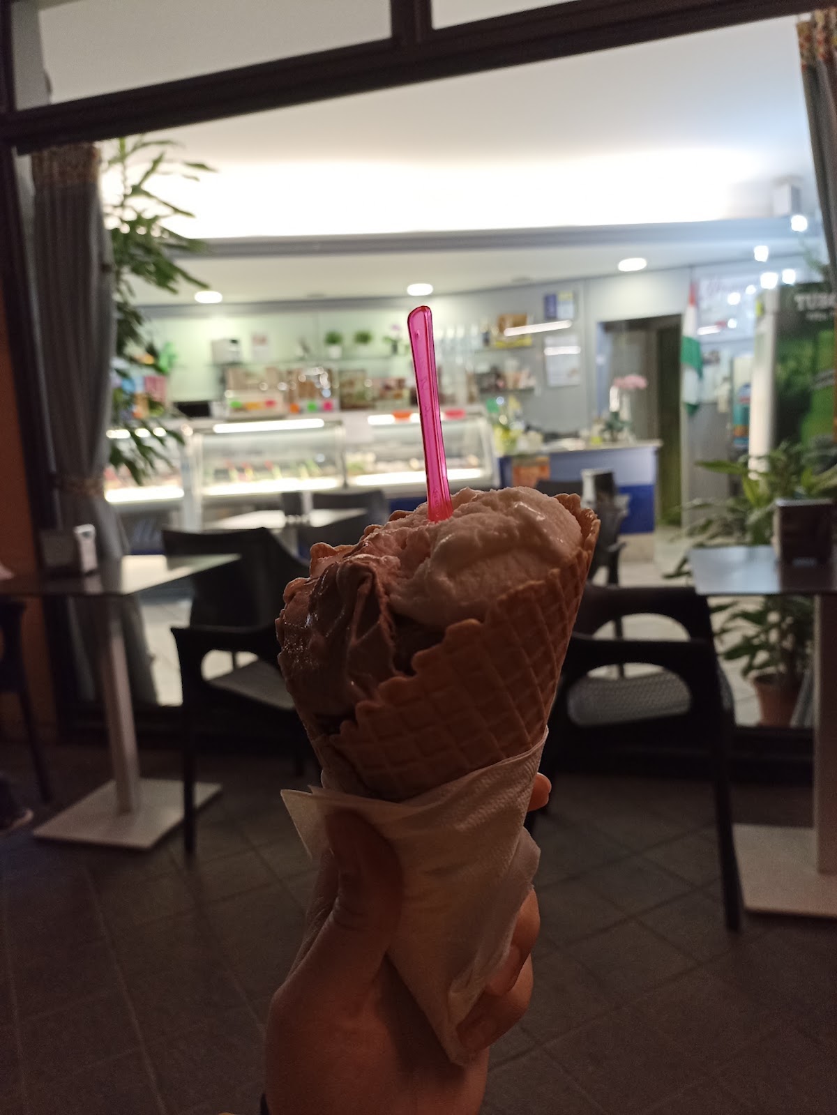 Il gelato servito.