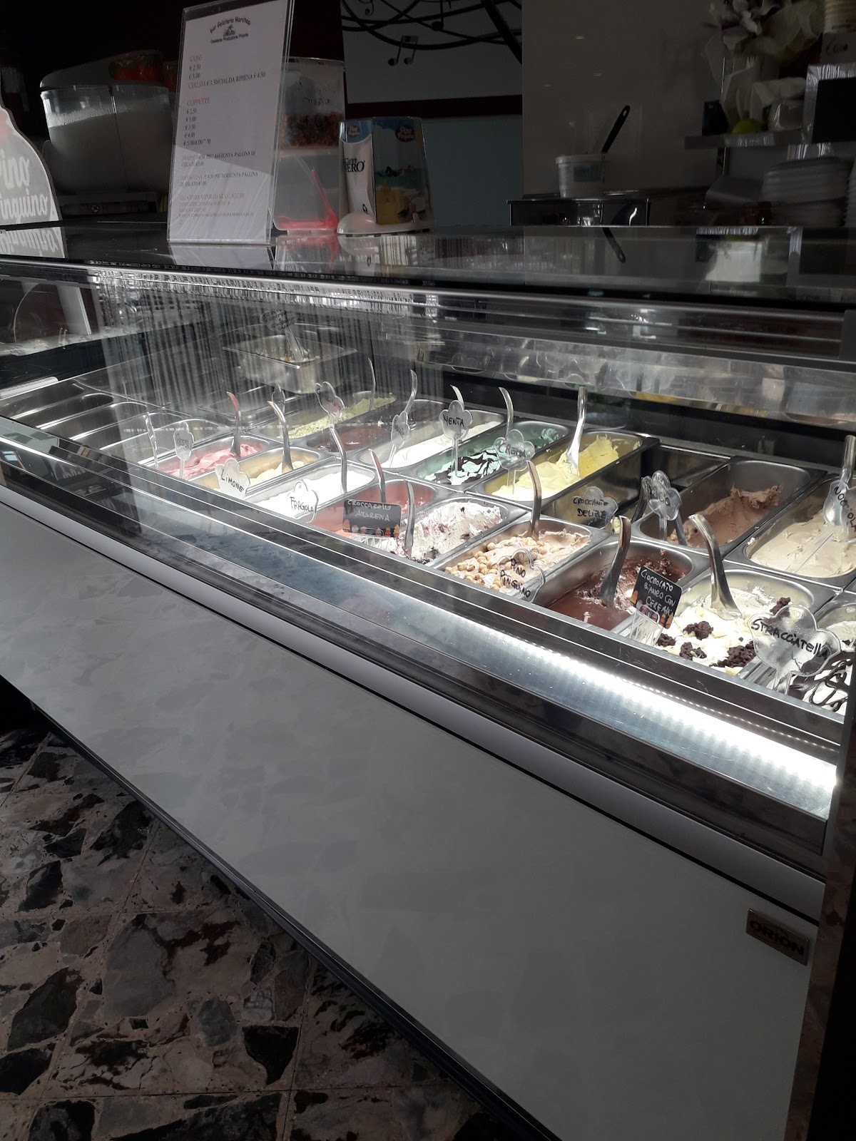 Il gelato servito.