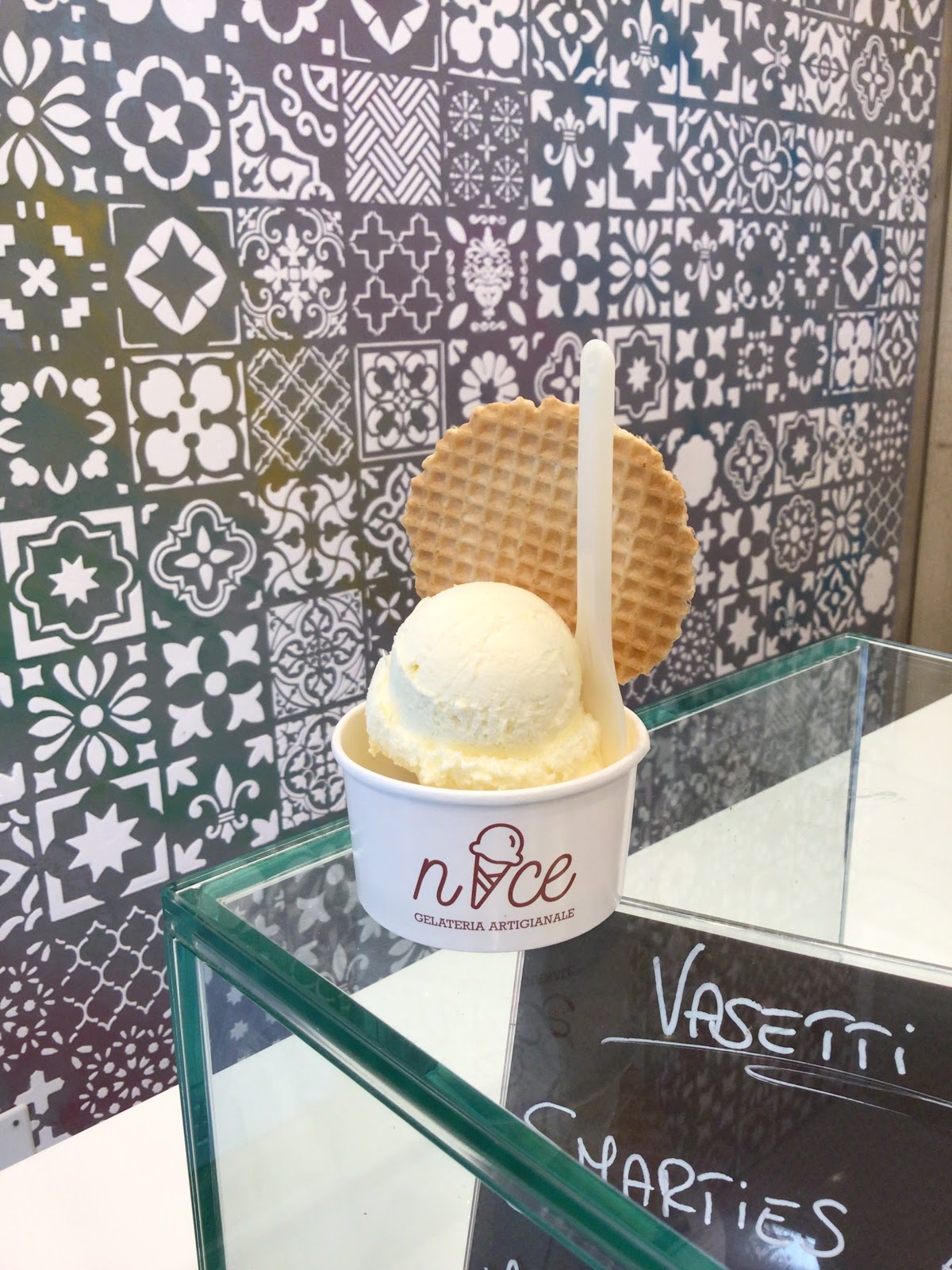 Il gelato servito.