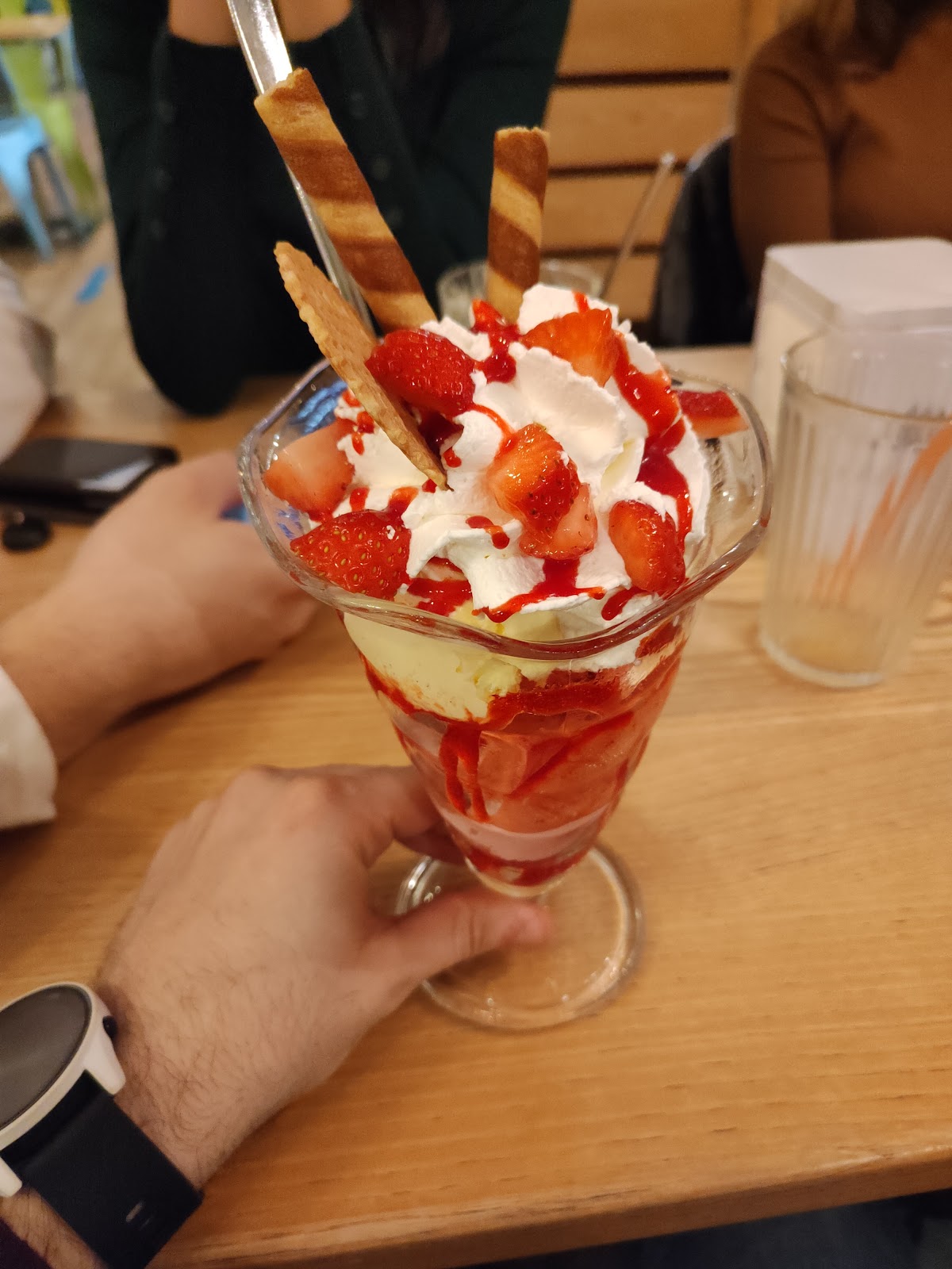 Il gelato servito.