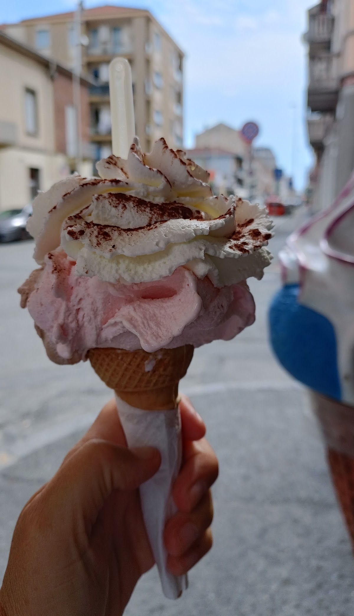 Le vaschette in vetrina.