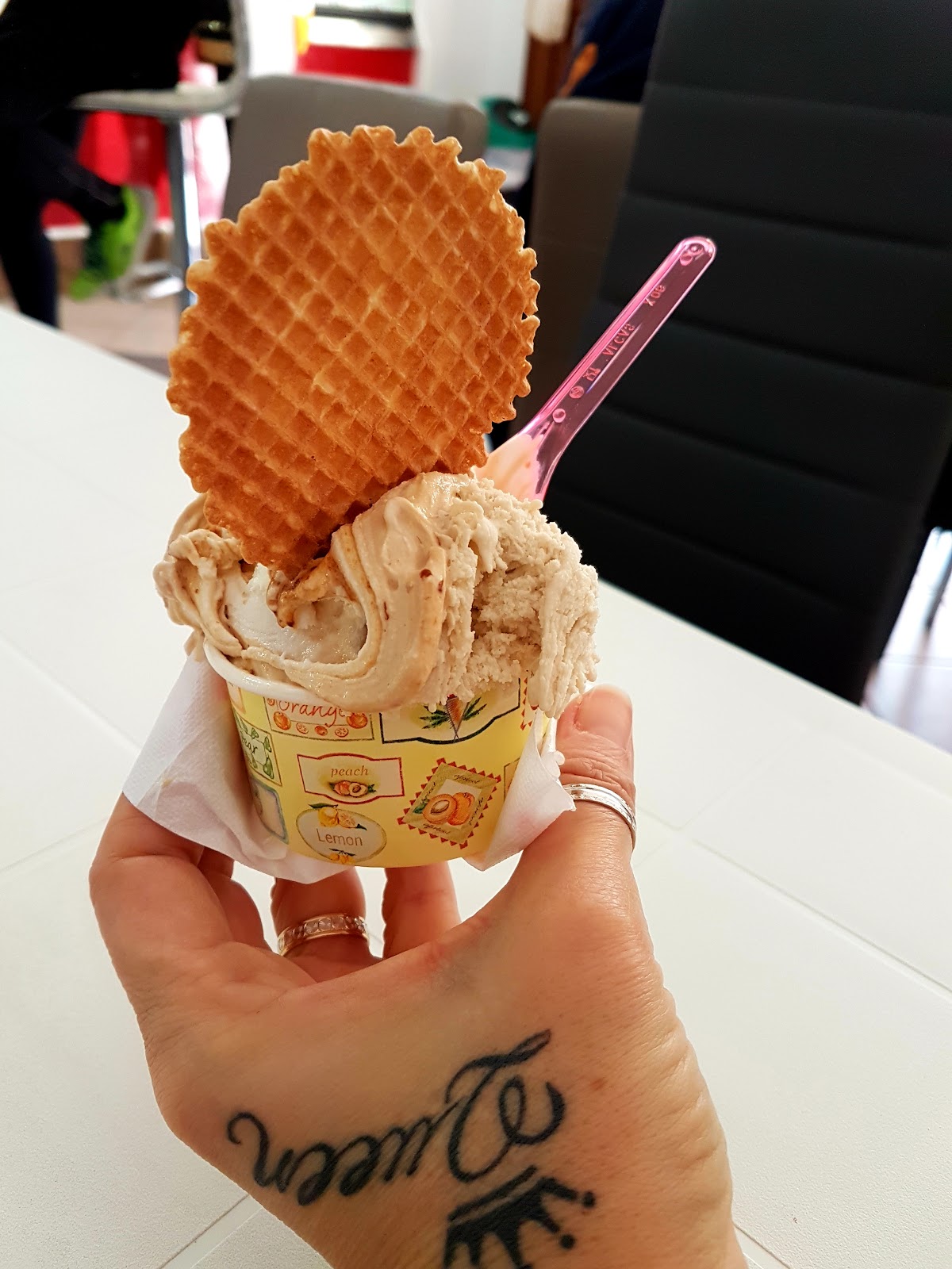Il gelato servito.