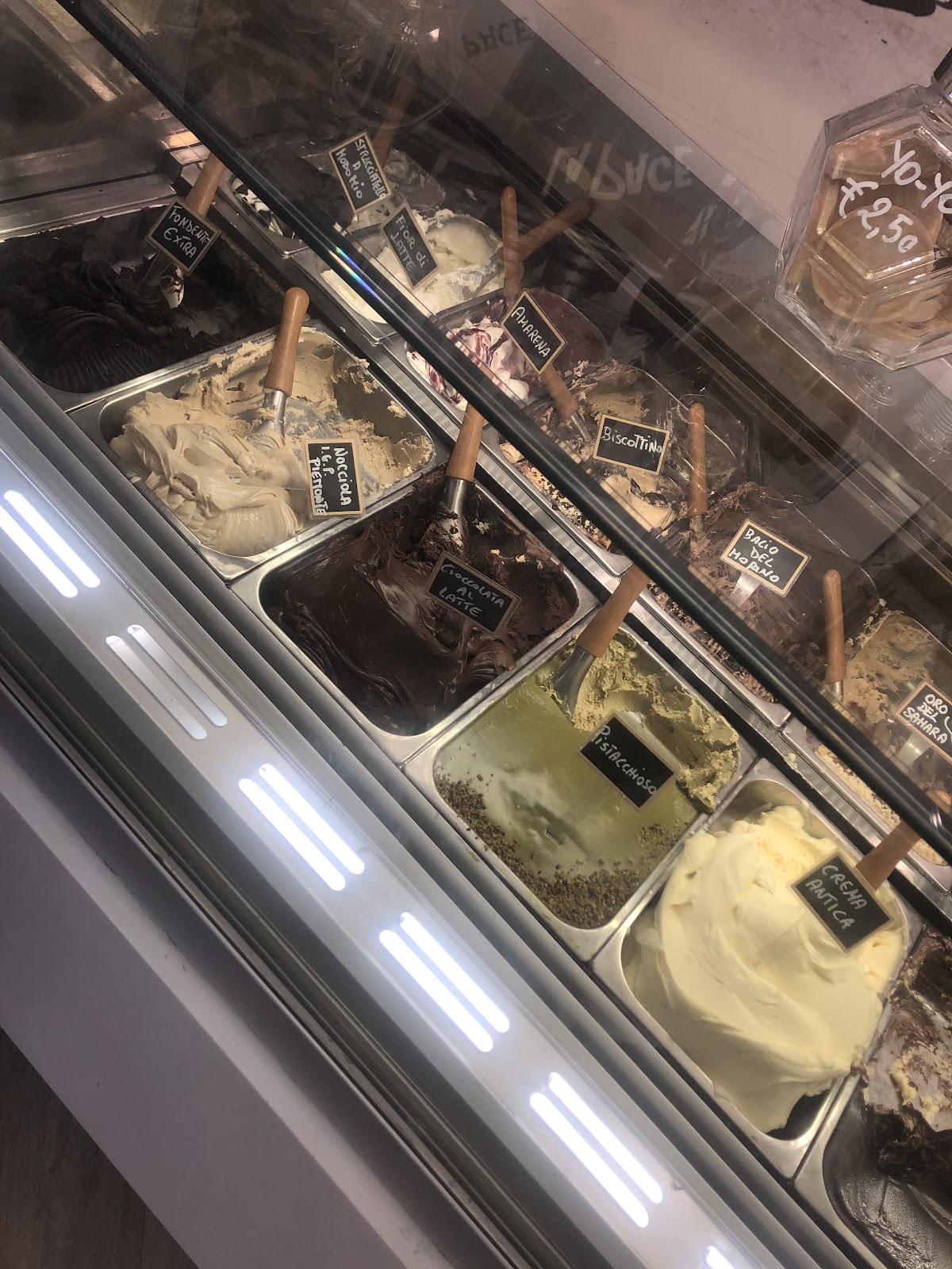 Il gelato servito.