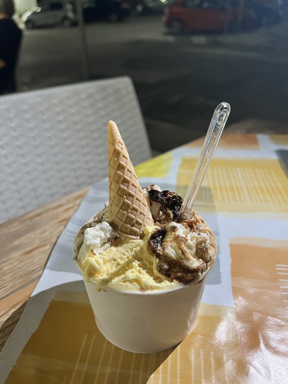 Il gelato servito.
