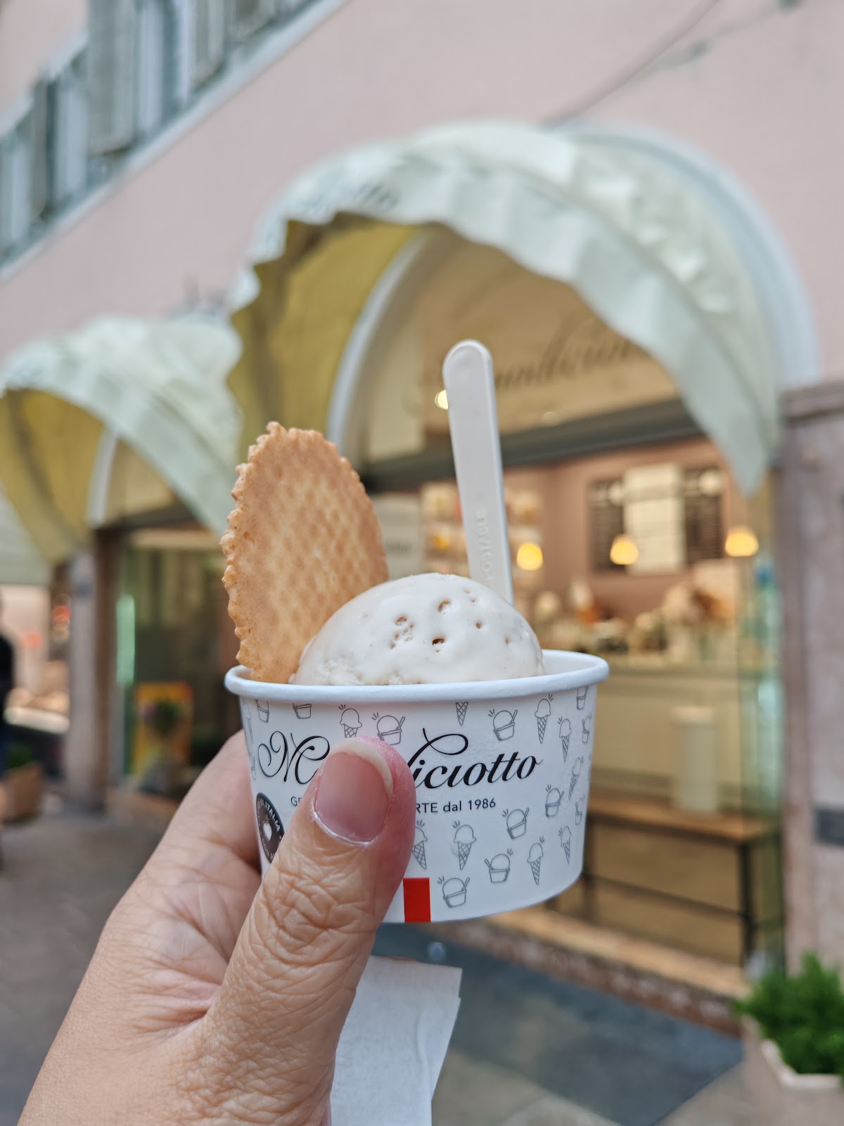 Il gelato servito.