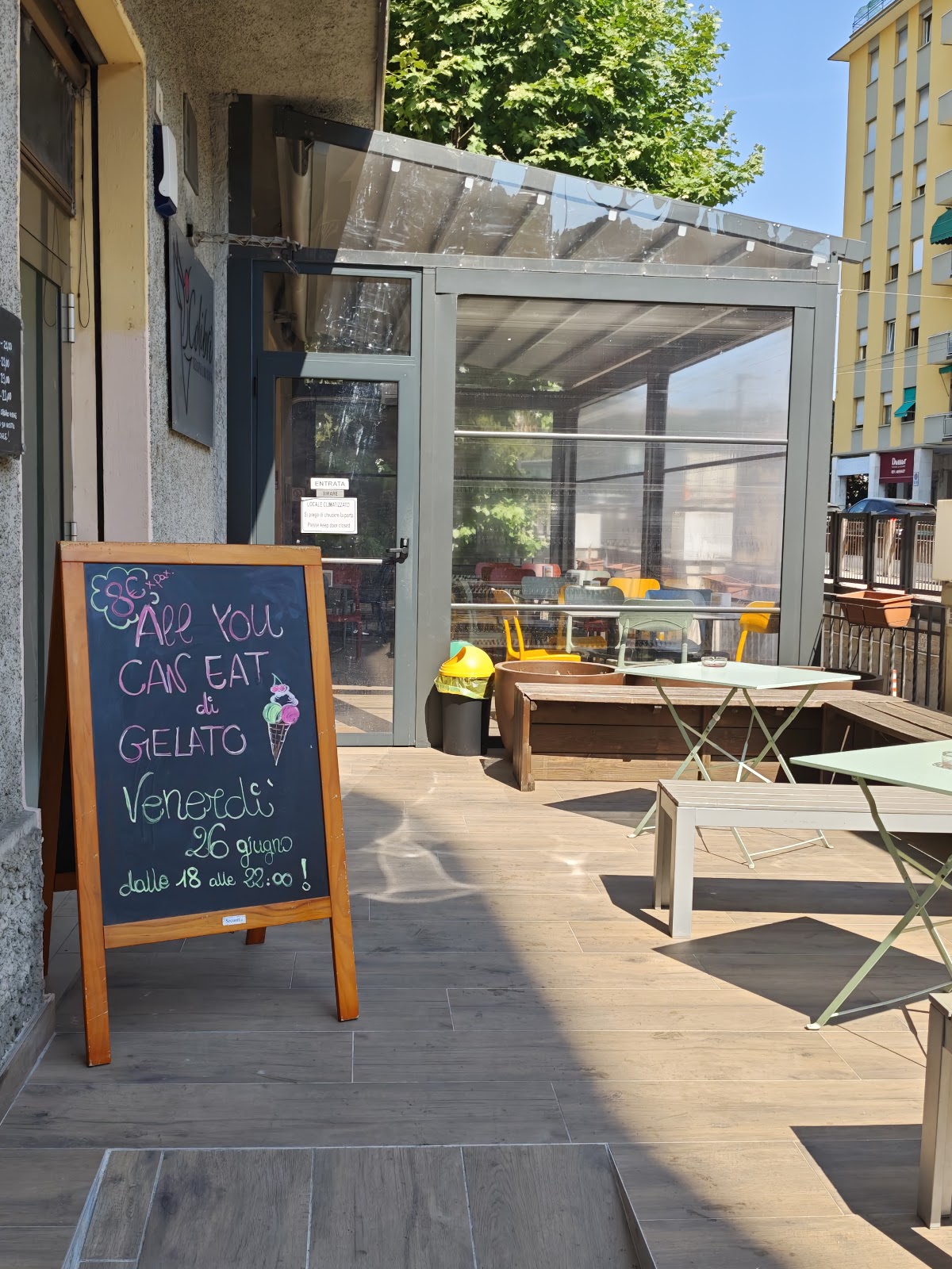 Il gelato servito.