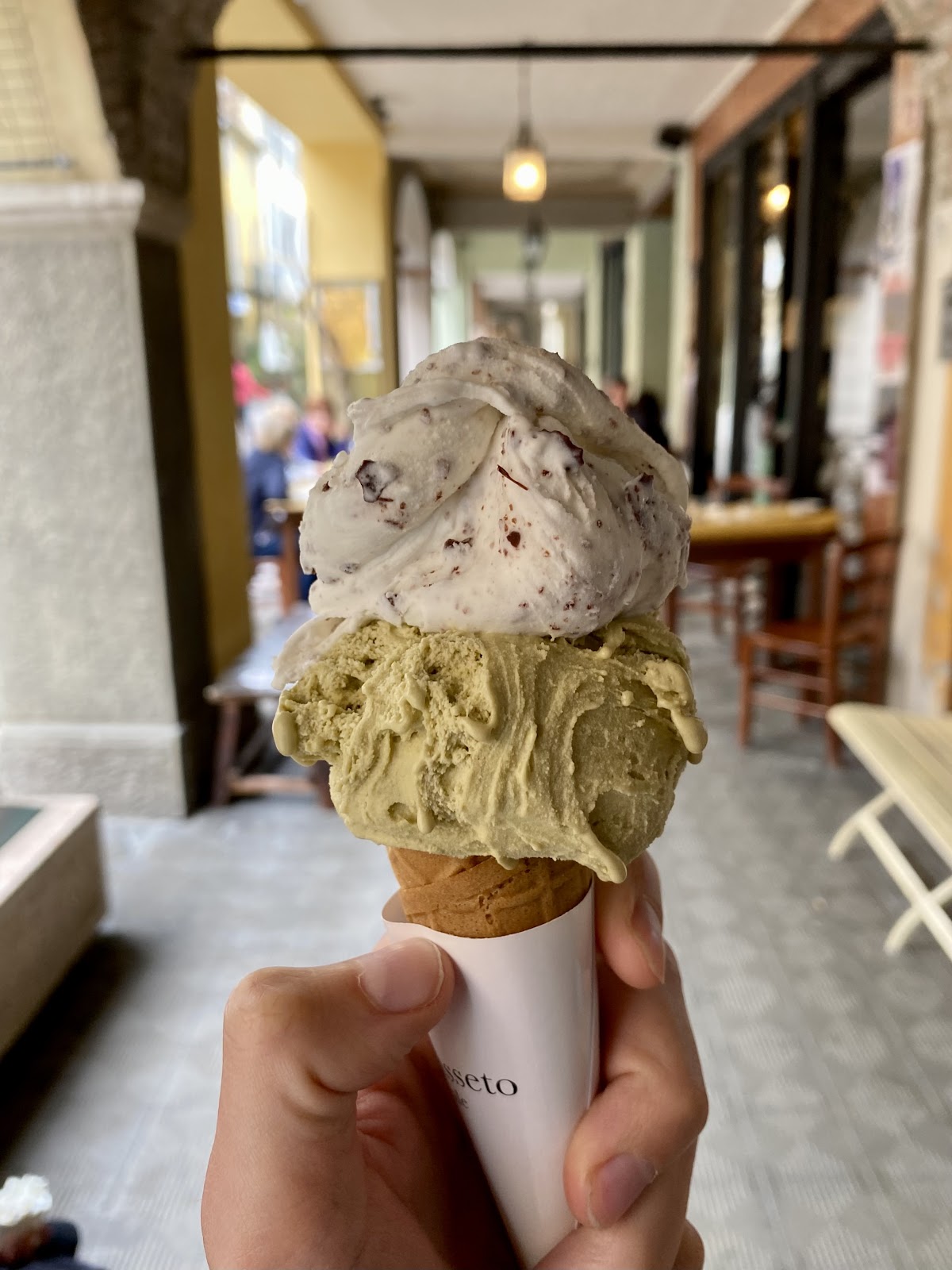 Il gelato servito.