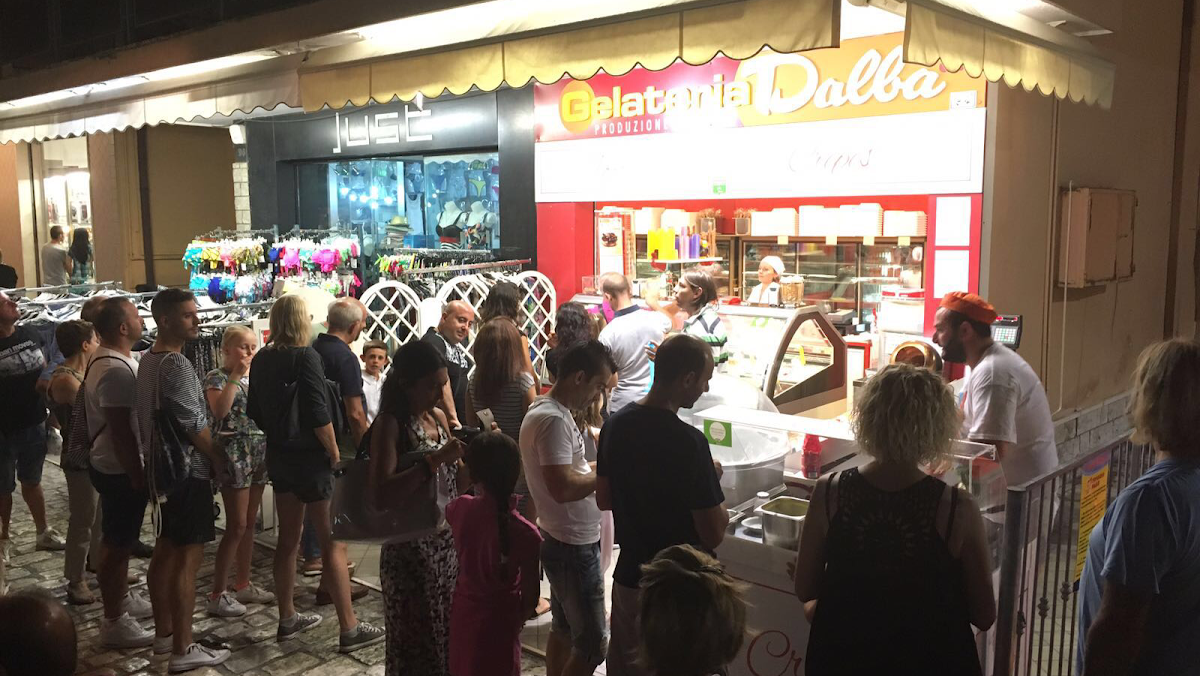Il gelato servito.