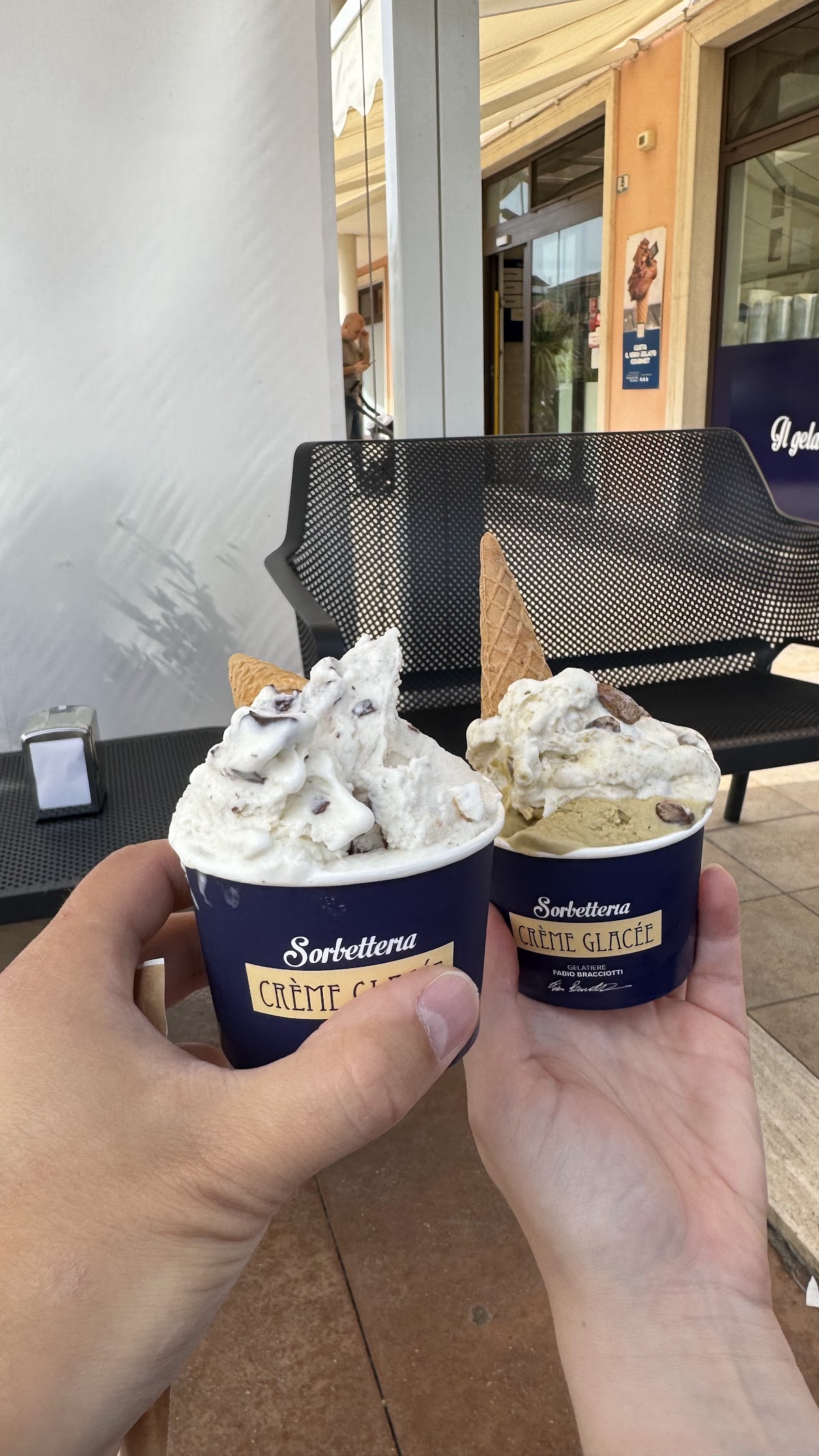 Il gelato servito.