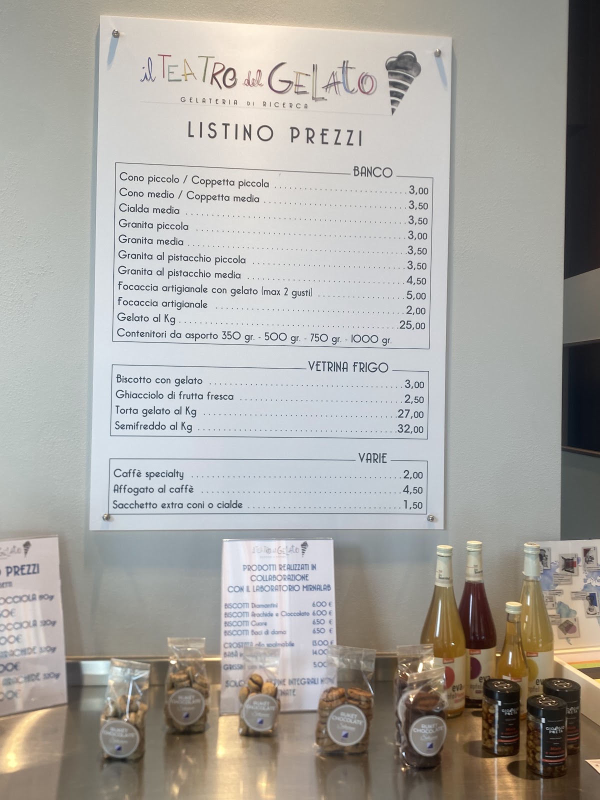 Il gelato servito.