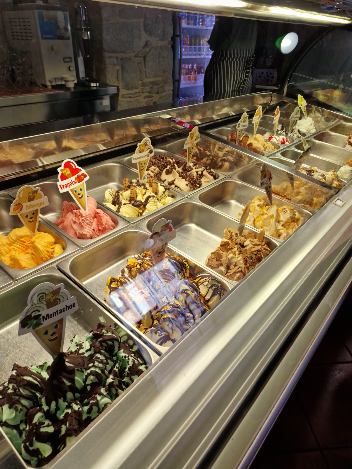Il gelato servito.