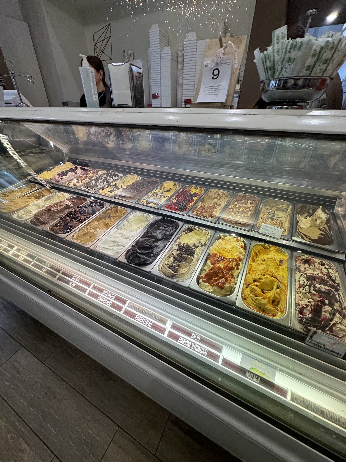 Il gelato servito.