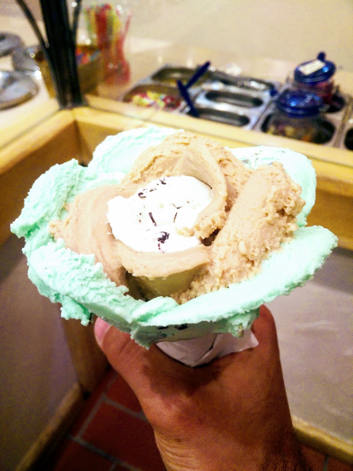 Il gelato servito.