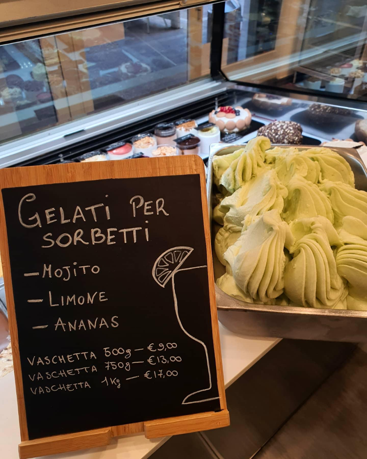 Il gelato servito.