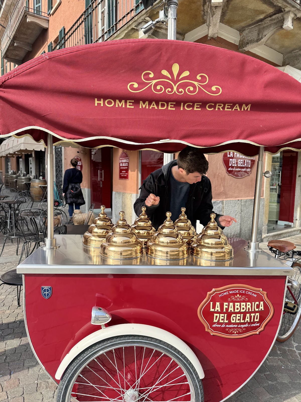 Il gelato servito.