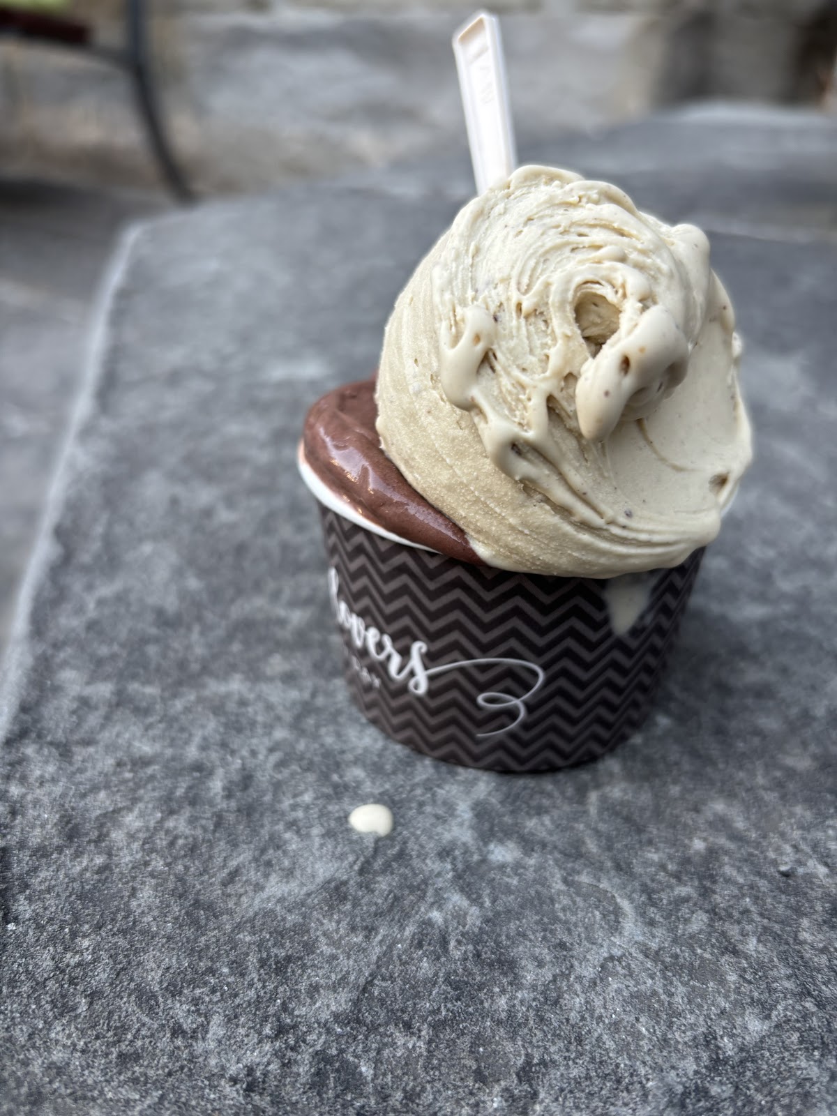 Il gelato servito.