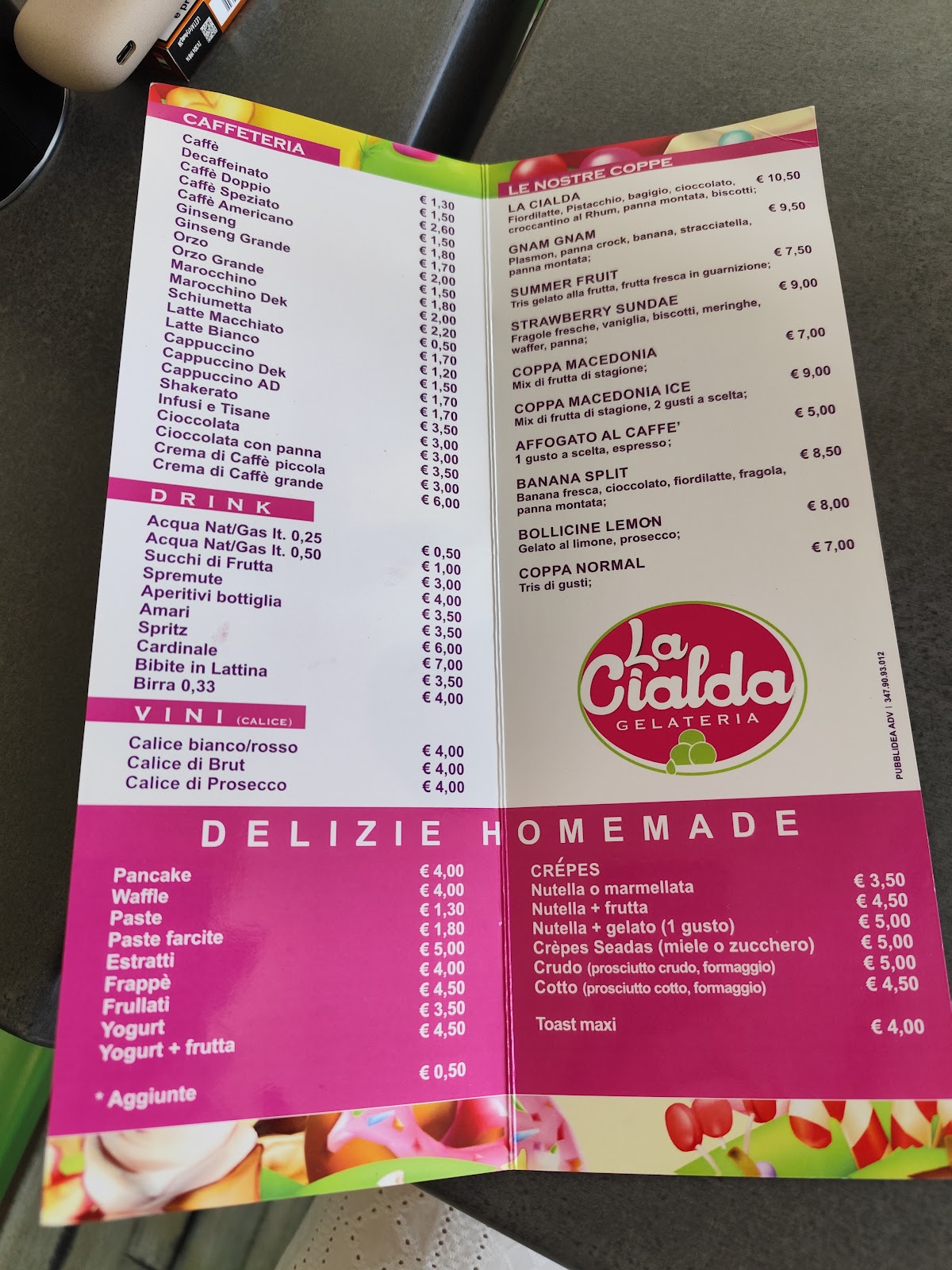 Il gelato della casa.