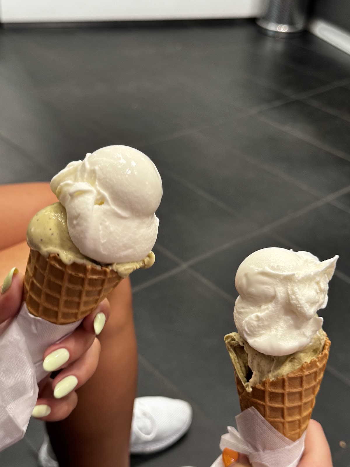 Il gelato servito.