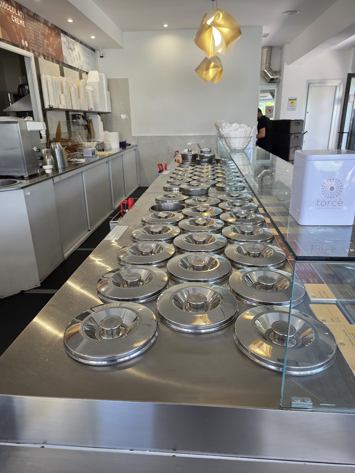 Un dettaglio del gelato alla frutta.