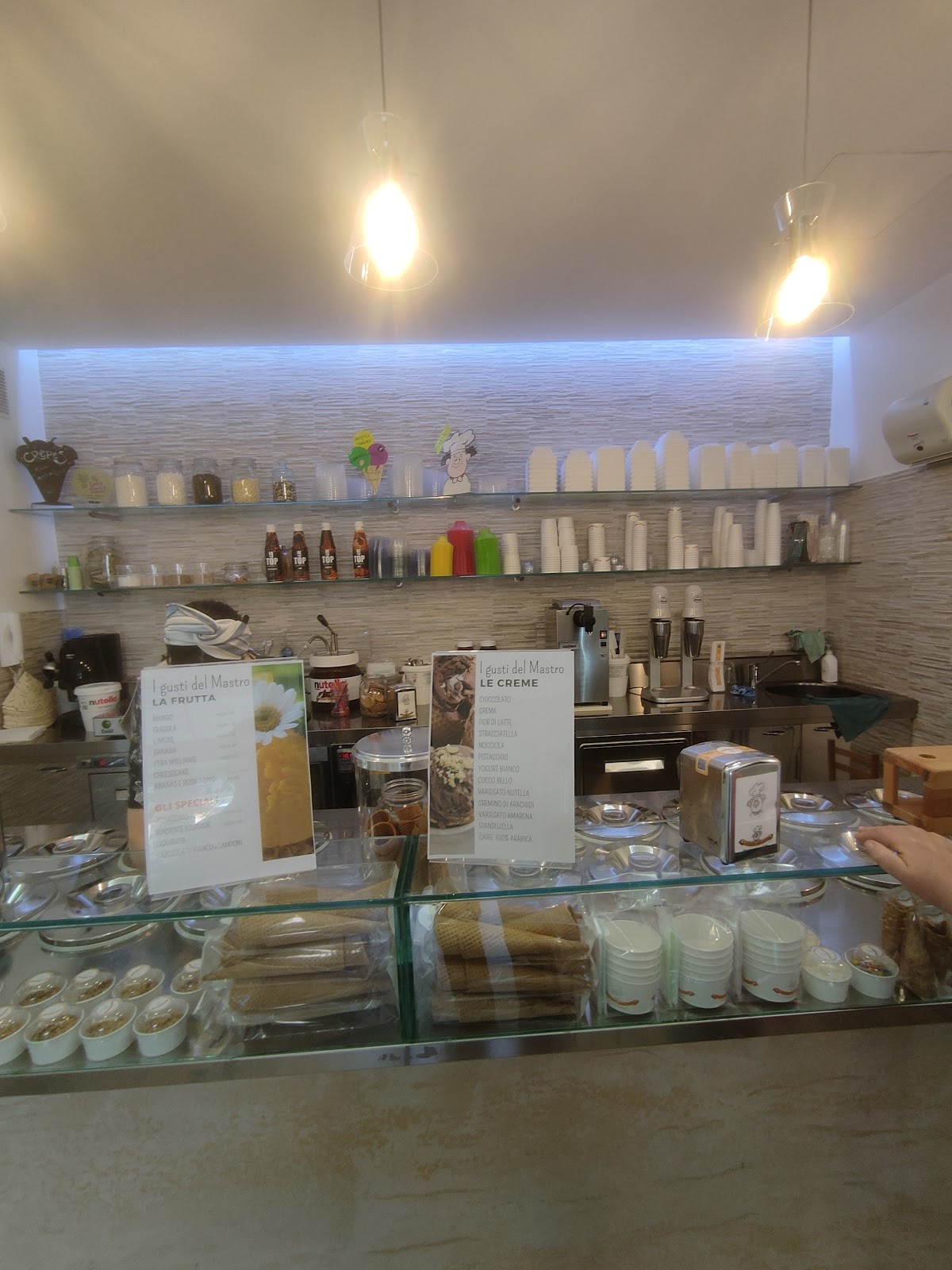 Il gelato servito.