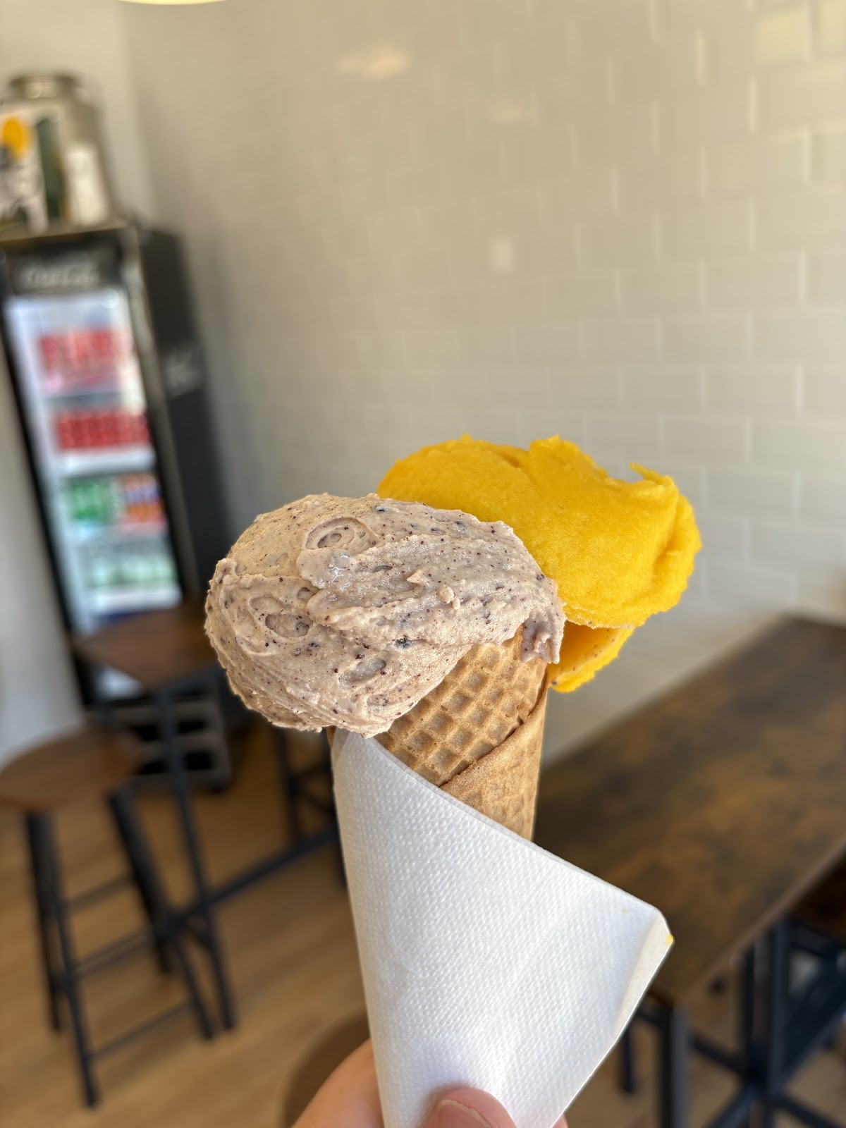 Il gelato servito.