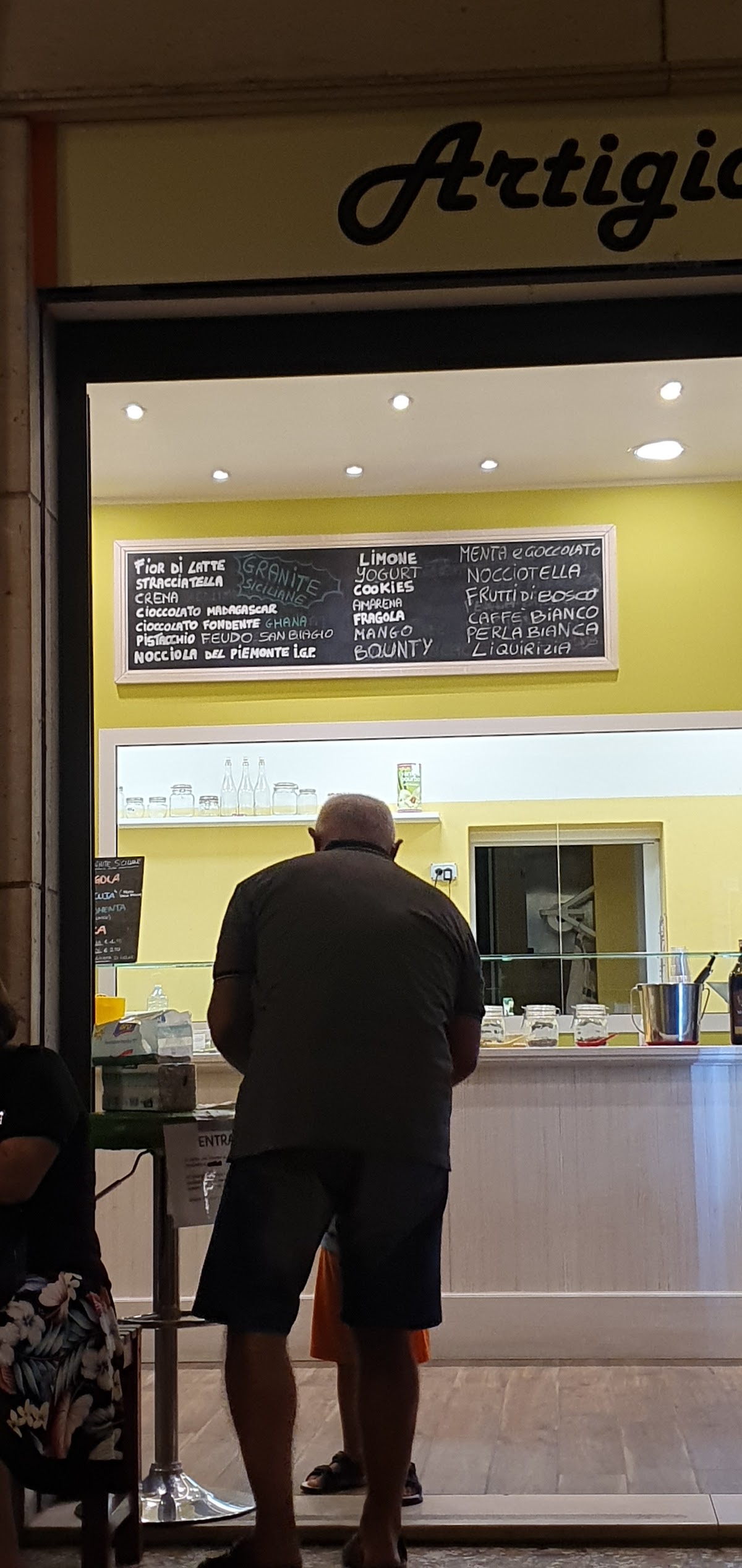 Il gelato servito.
