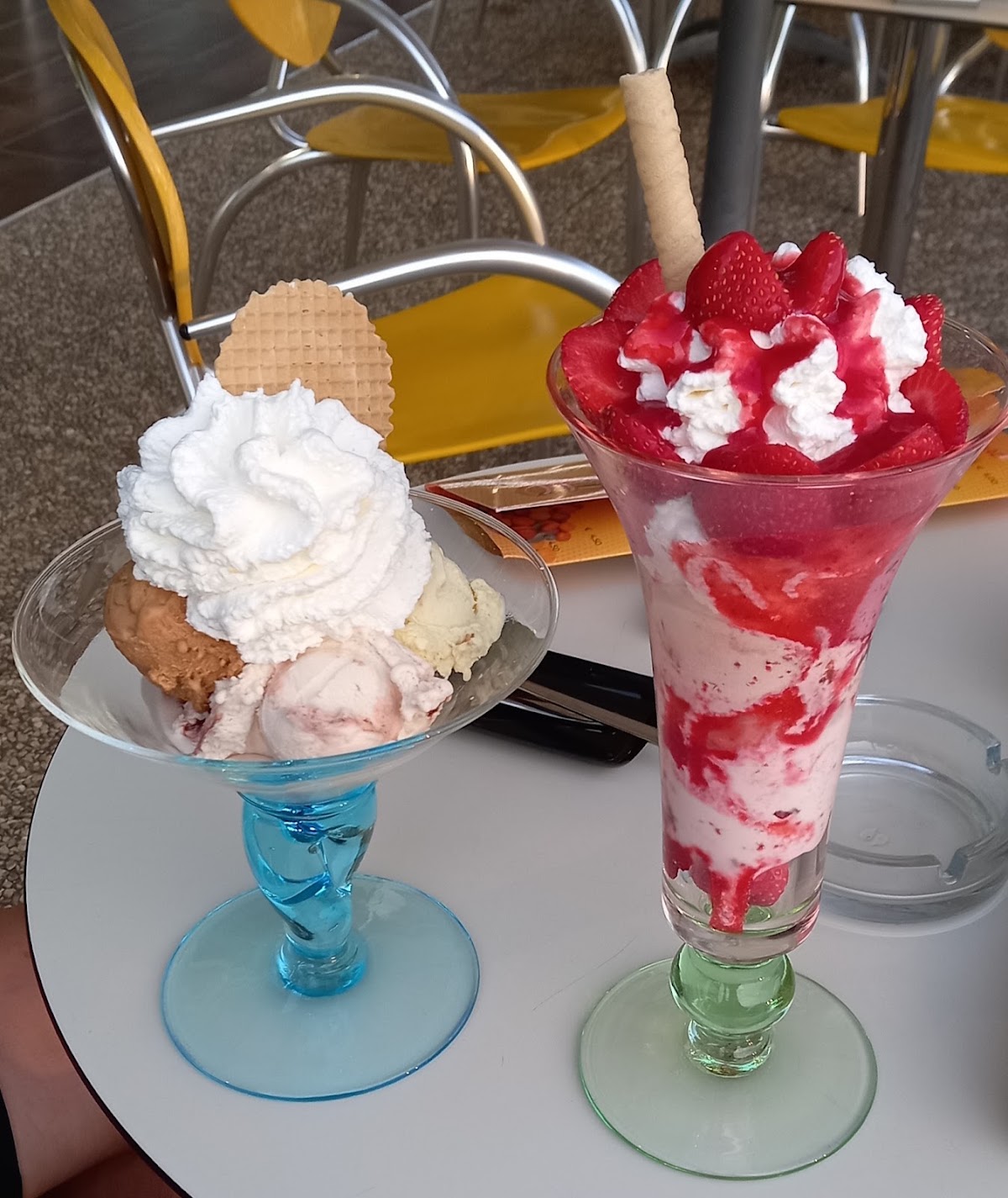 Il gelato servito.