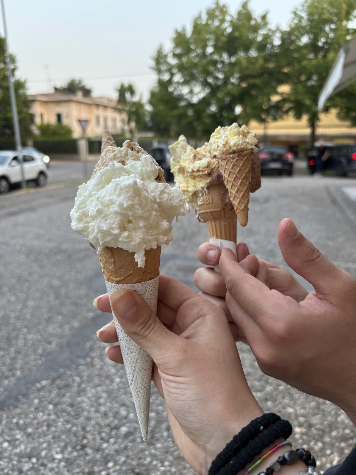 Il gelato servito.