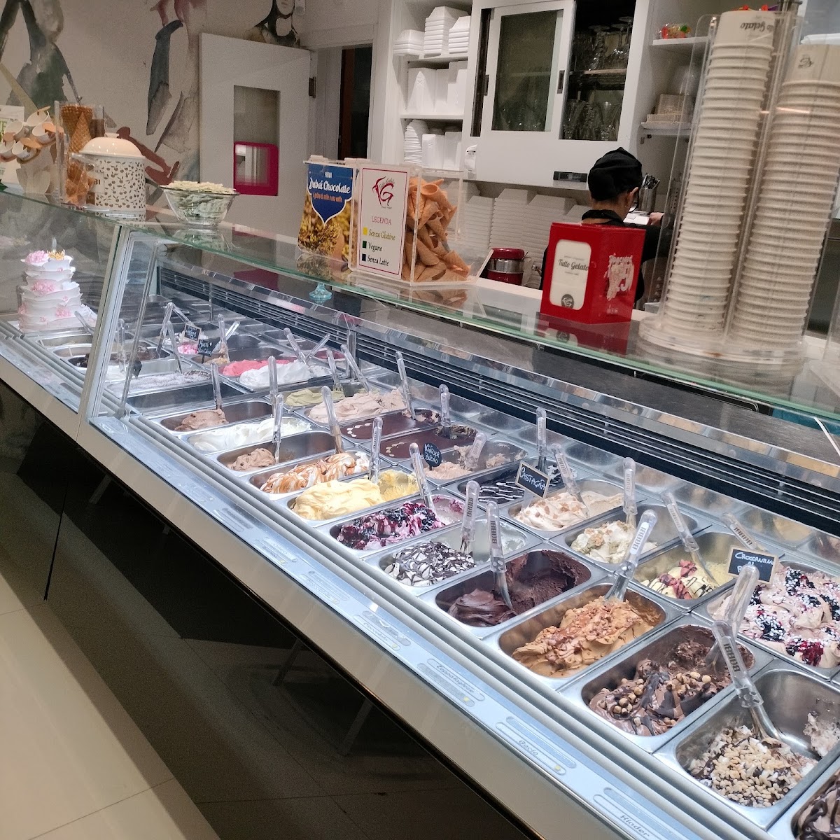 Il gelato servito.