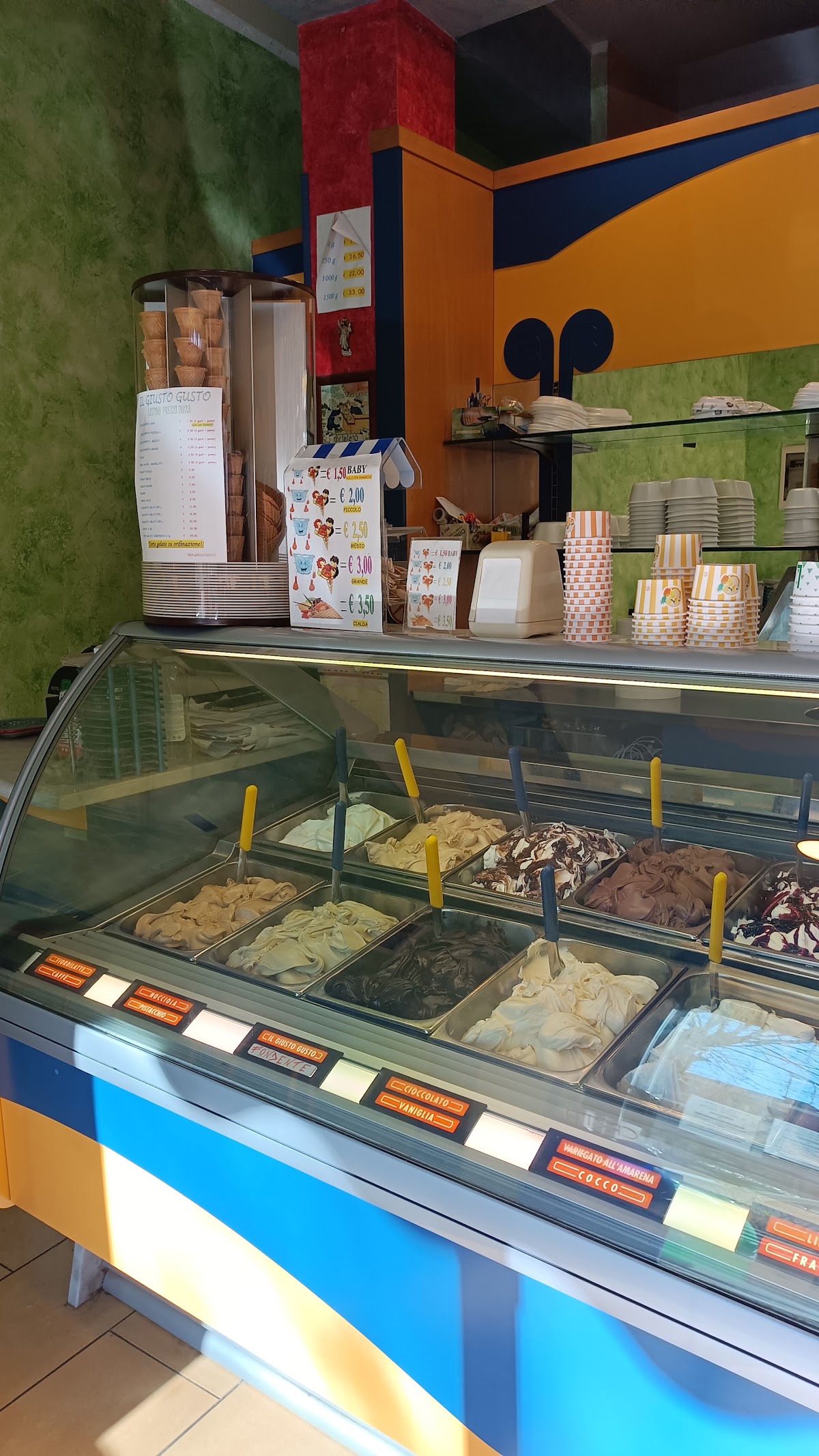 Il gelato servito.